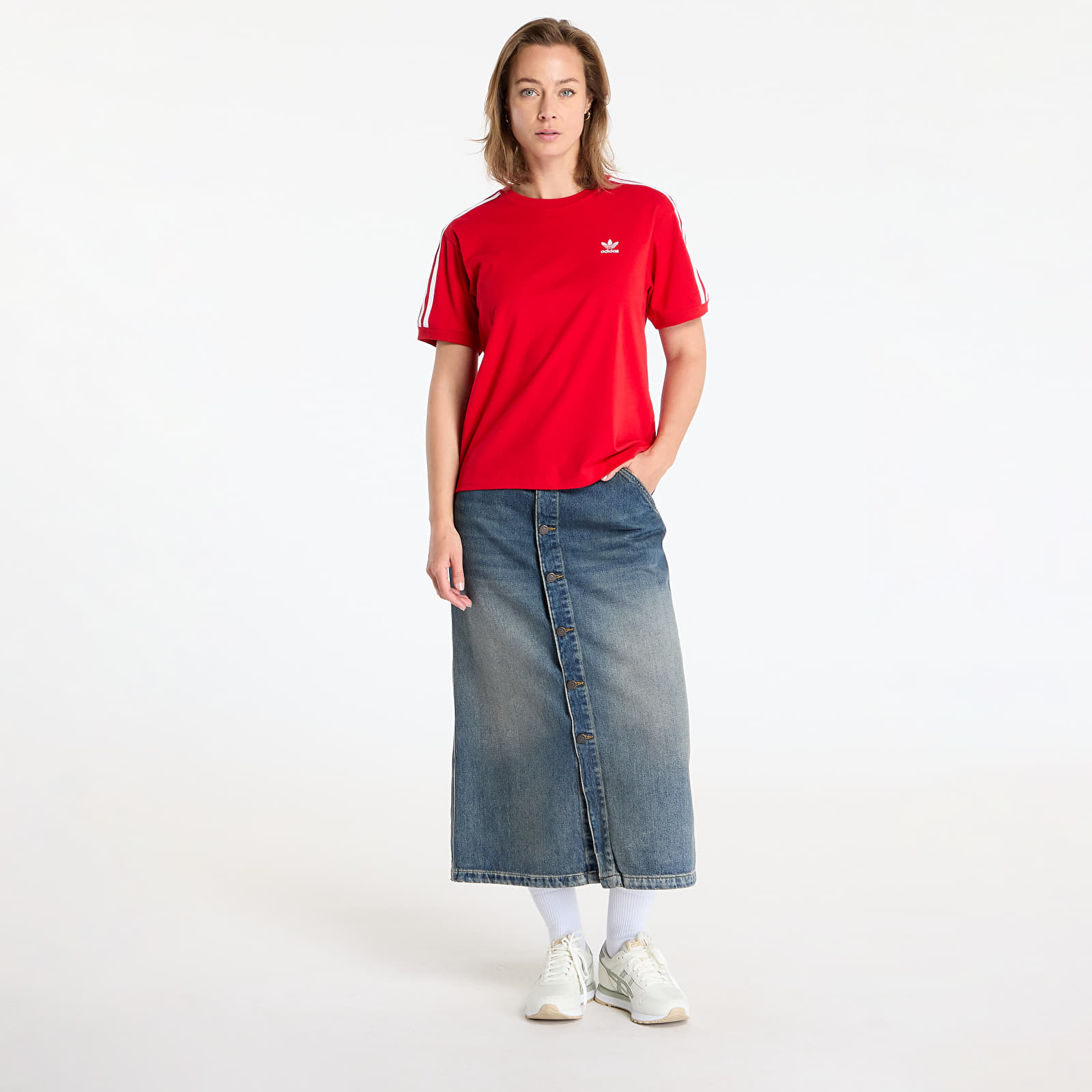 T-särgid adidas 3 Stripe Tee Better Scarlet