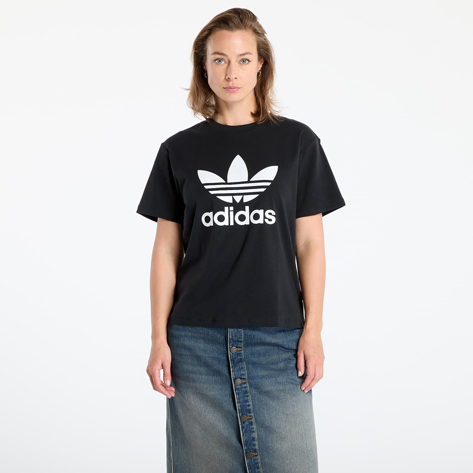 Póló adidas Trefoil Regular Tee Black XS akciós termékkép 1