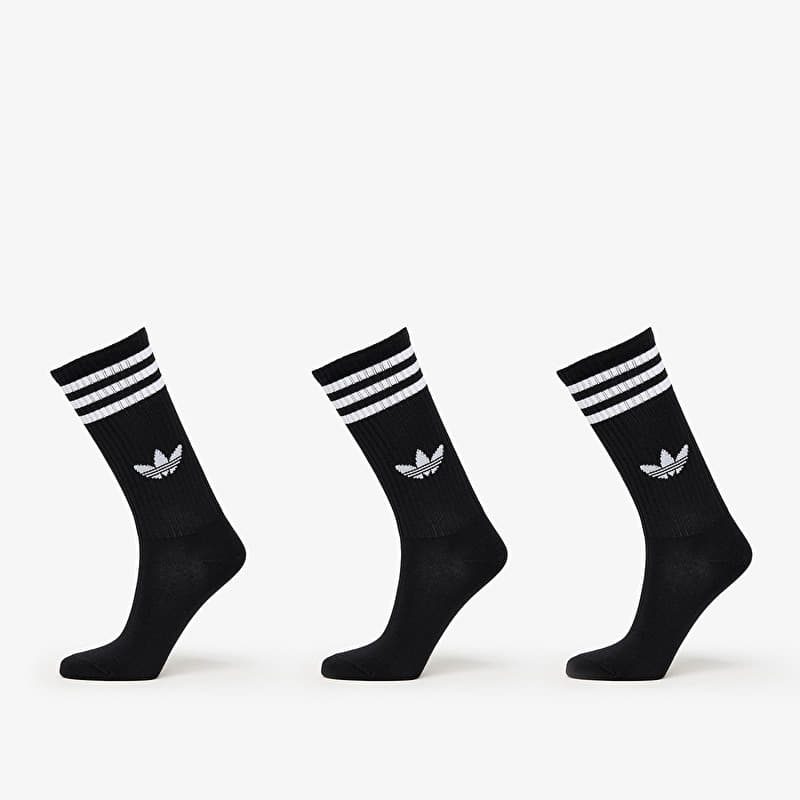 adidas 3-Stripes High Crew Socks 3-Pack Black/ Lucid Red/ Lucid Blue
