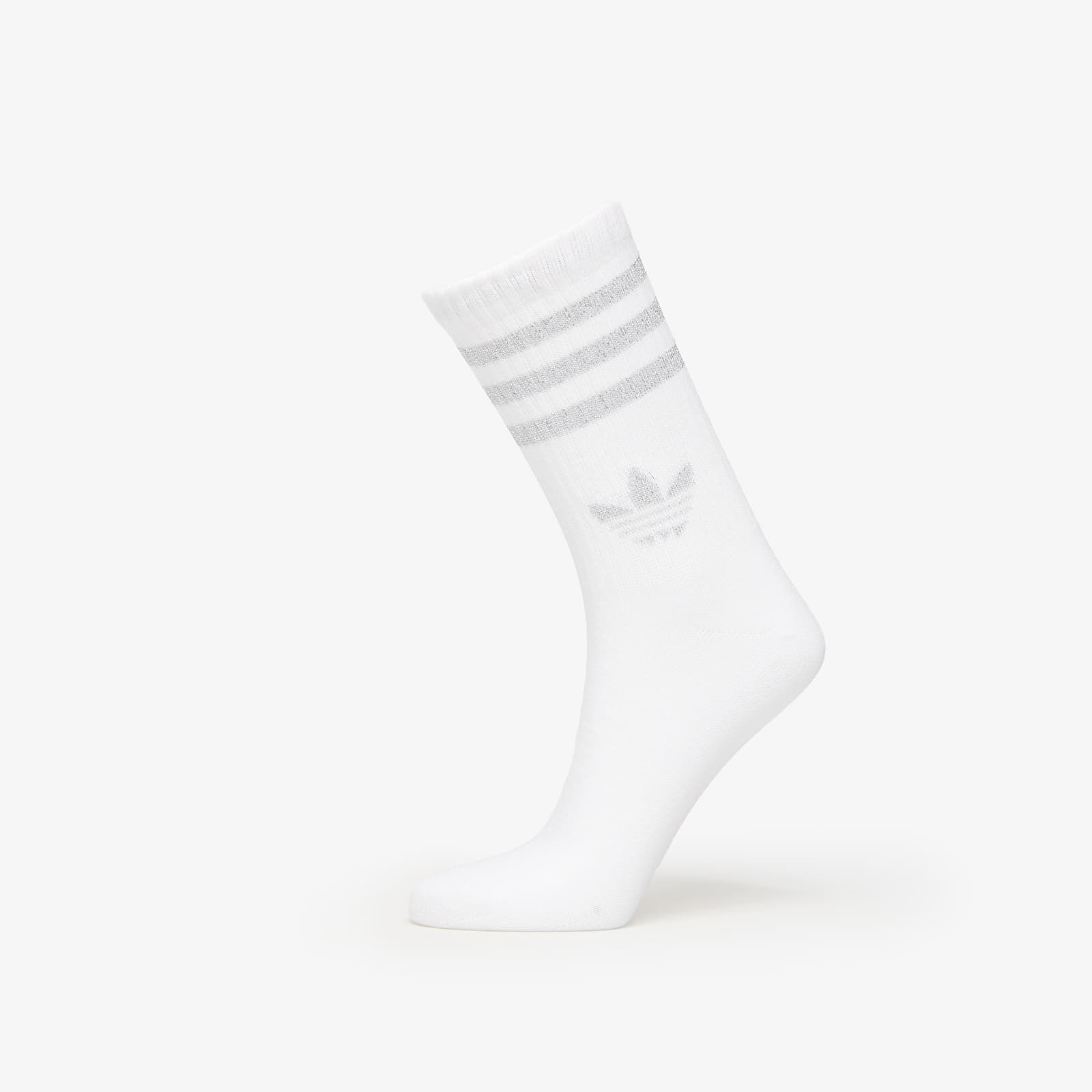 Herensokken adidas 3-Stripes Glitter Crew Socks 2-Pack Silver Met.