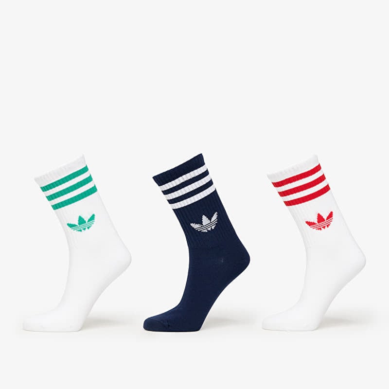 adidas 3-Stripes Crew Socks 3-Pack White/ Black/ Black