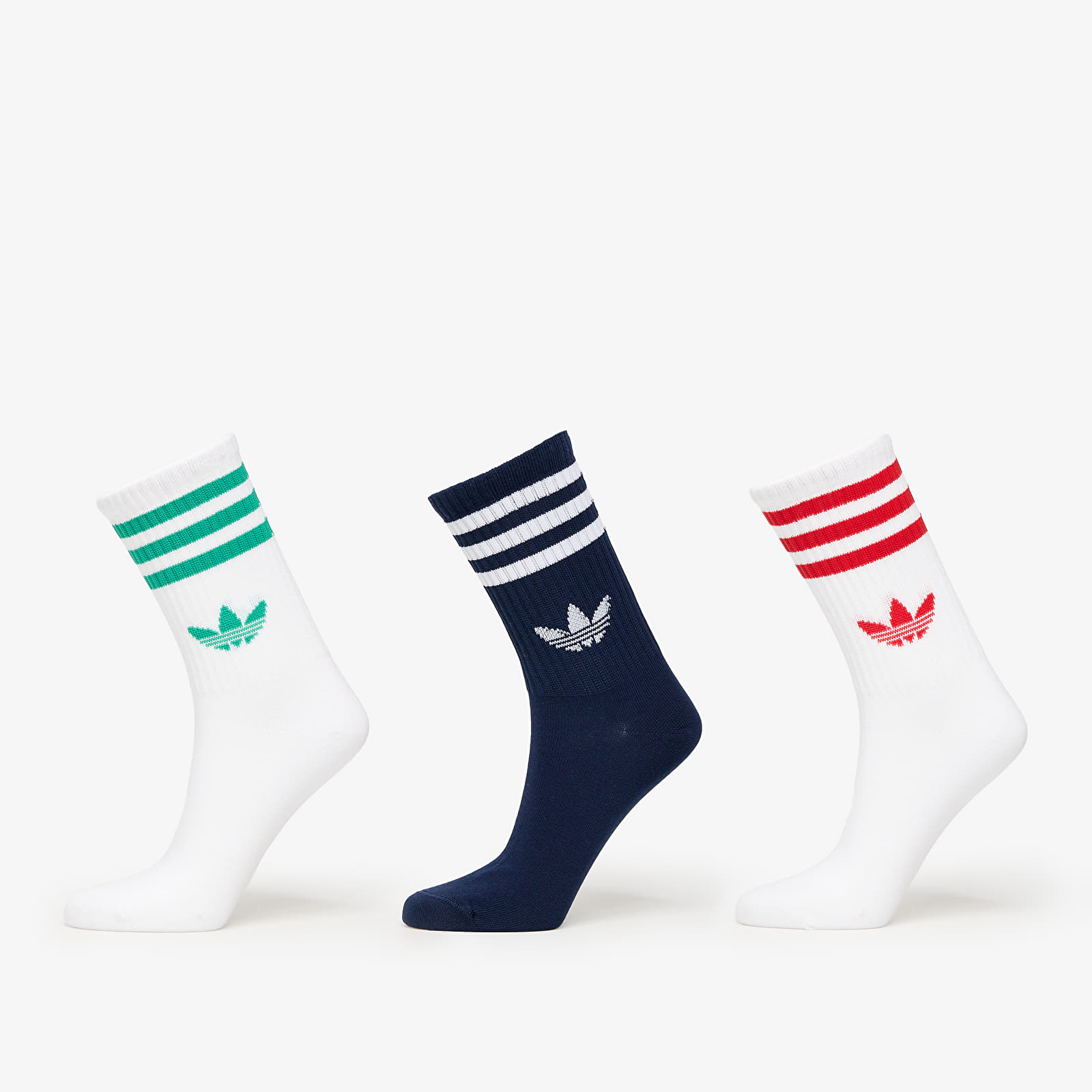 Herresokker adidas 3-Stripes Crew Socks 3-Pack White/ Black/ Black