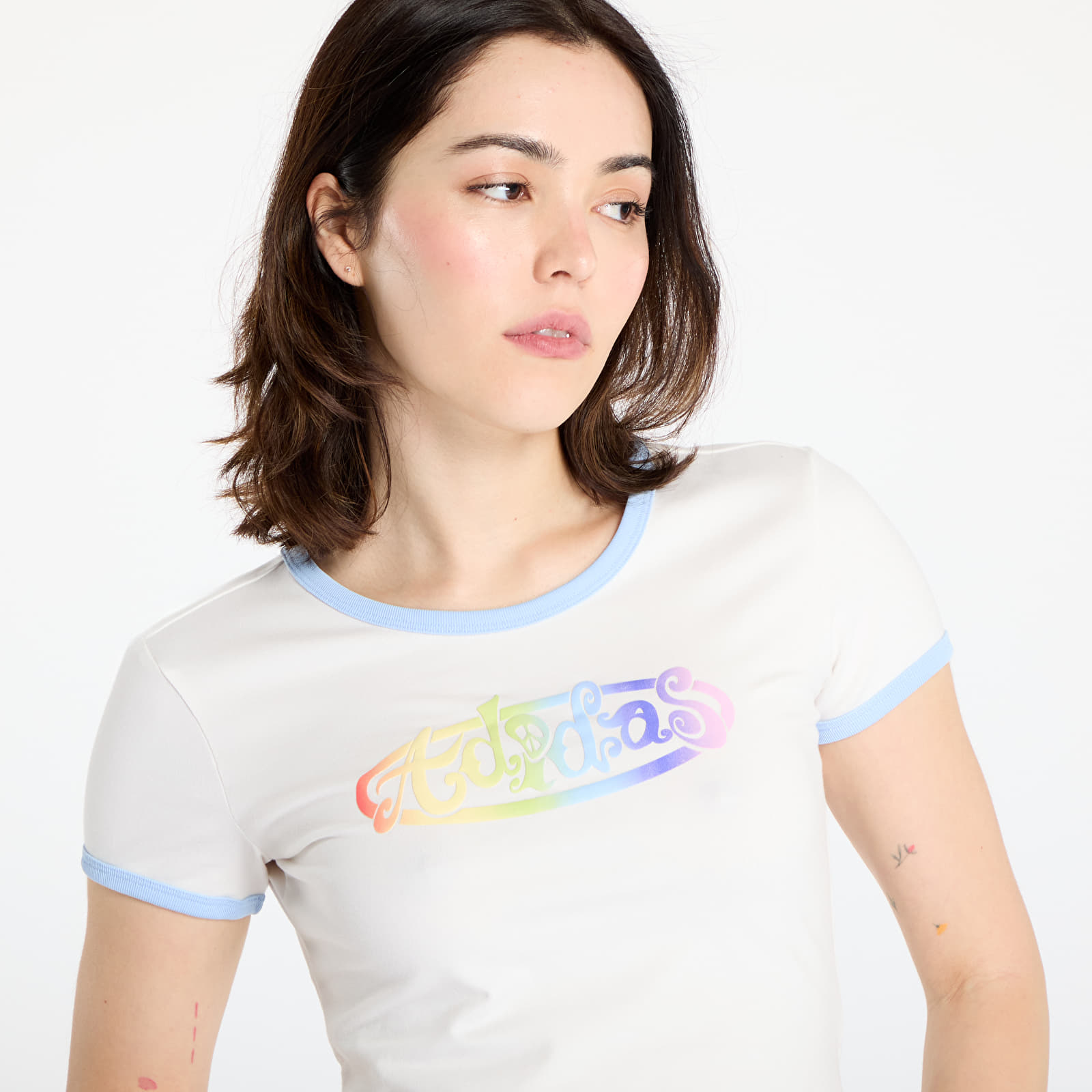 Camisetas de mujer adidas x Jeremy Scott Graphic Slim T-Shirt Cloud White