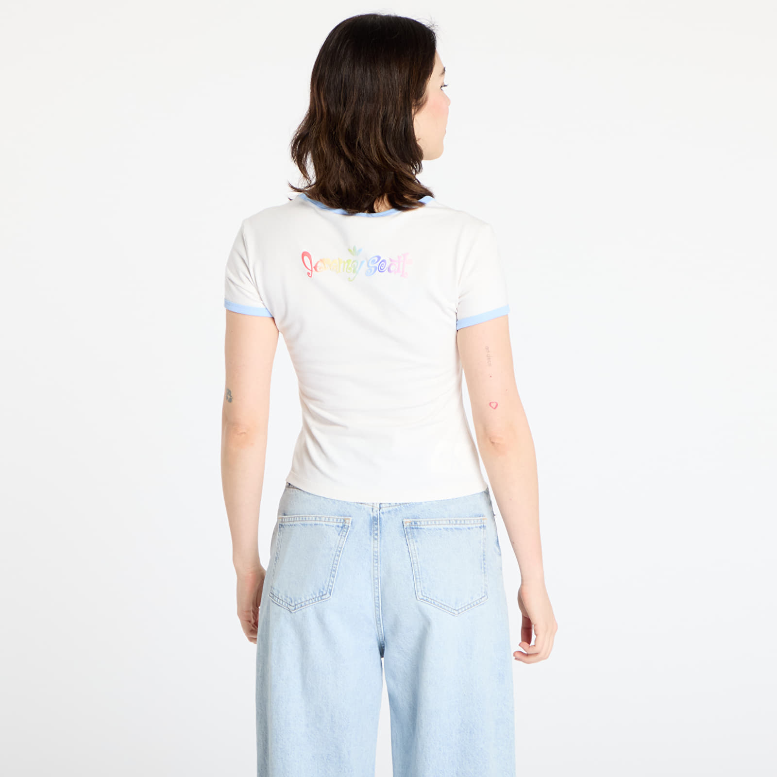 Camisetas de mujer adidas x Jeremy Scott Graphic Slim T-Shirt Cloud White