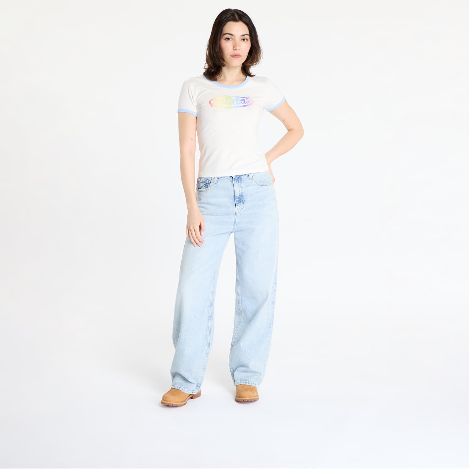 Camisetas de mujer adidas x Jeremy Scott Graphic Slim T-Shirt Cloud White