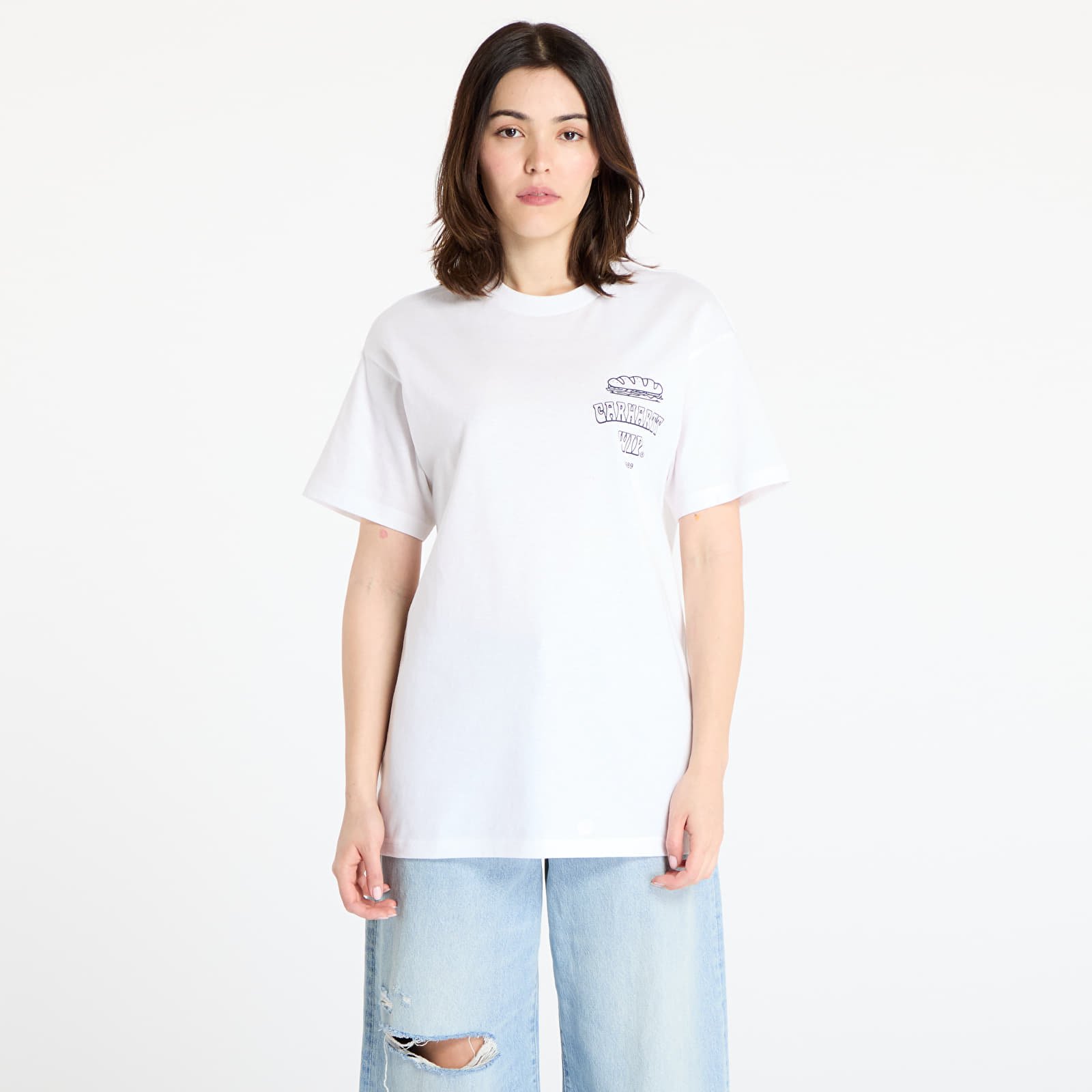 Heren T-shirts Carhartt WIP Short Sleeve Sandwich T-Shirt UNISEX White