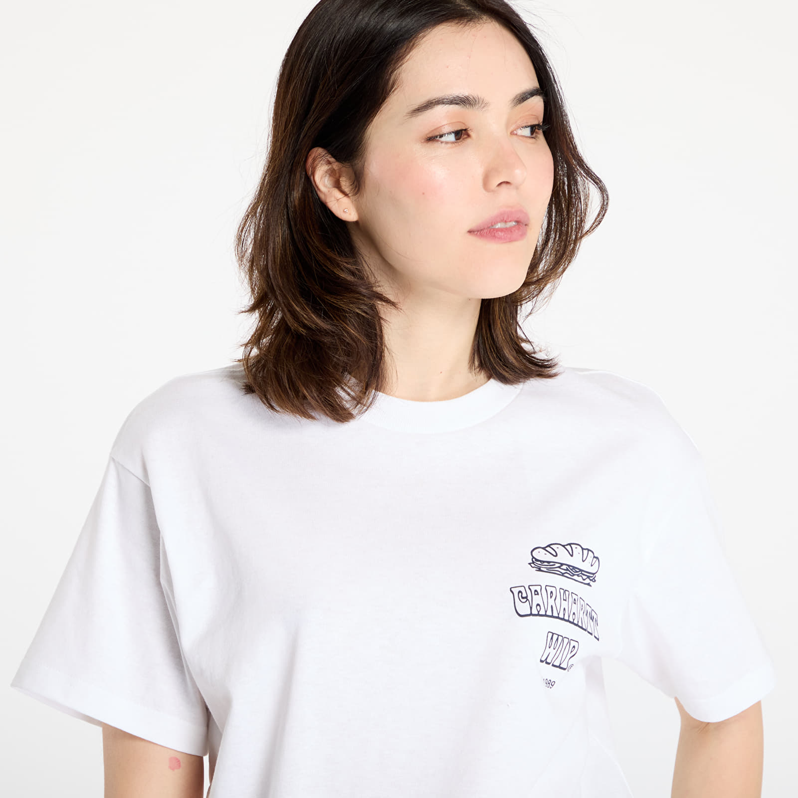 Heren T-shirts Carhartt WIP Short Sleeve Sandwich T-Shirt UNISEX White