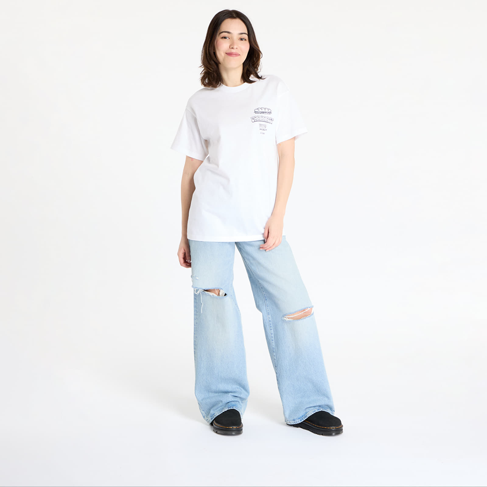 Heren T-shirts Carhartt WIP Short Sleeve Sandwich T-Shirt UNISEX White