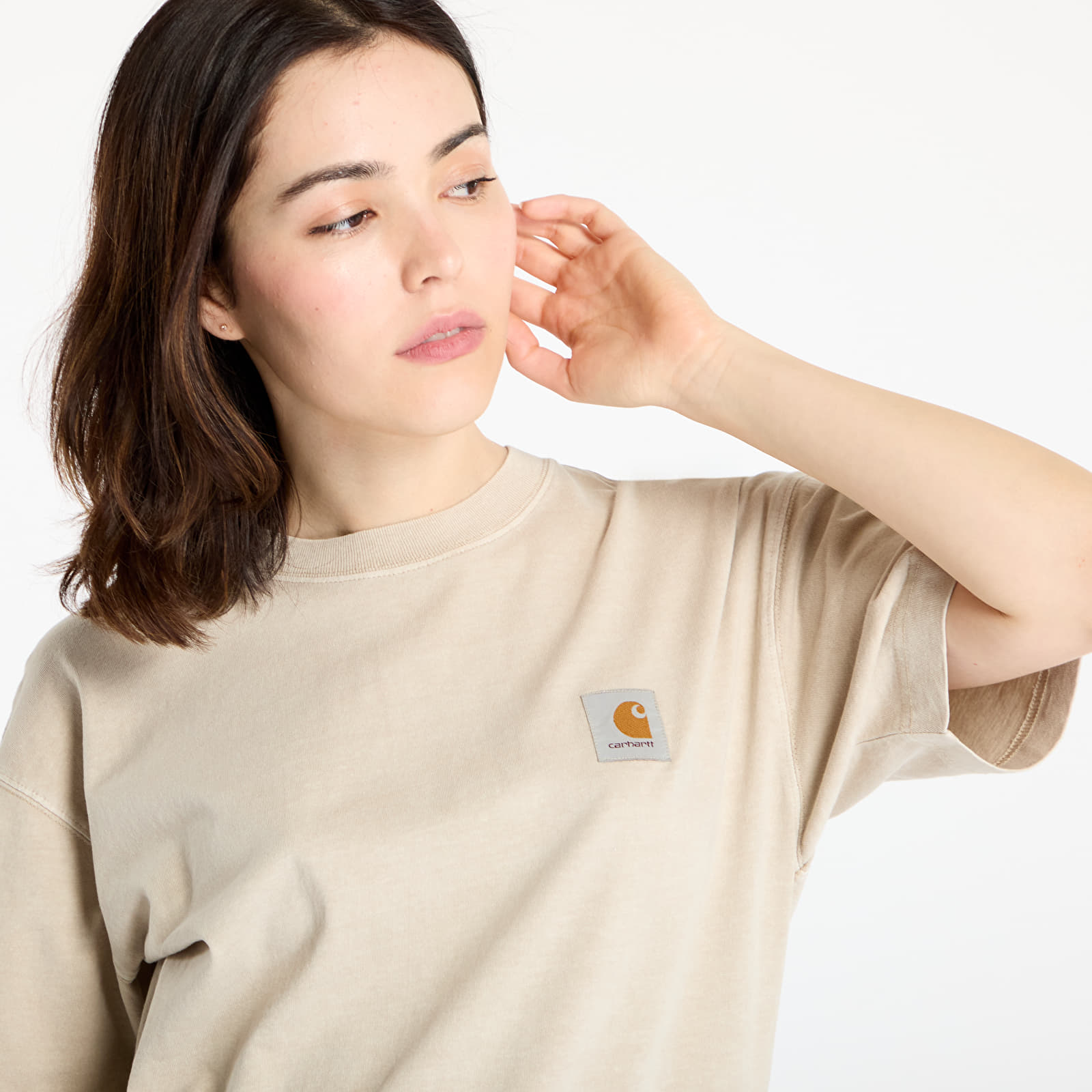 Camisetas hombre Carhartt WIP Short Sleeve Nelson T-Shirt UNISEX Fleur De Sel Garment Dyed
