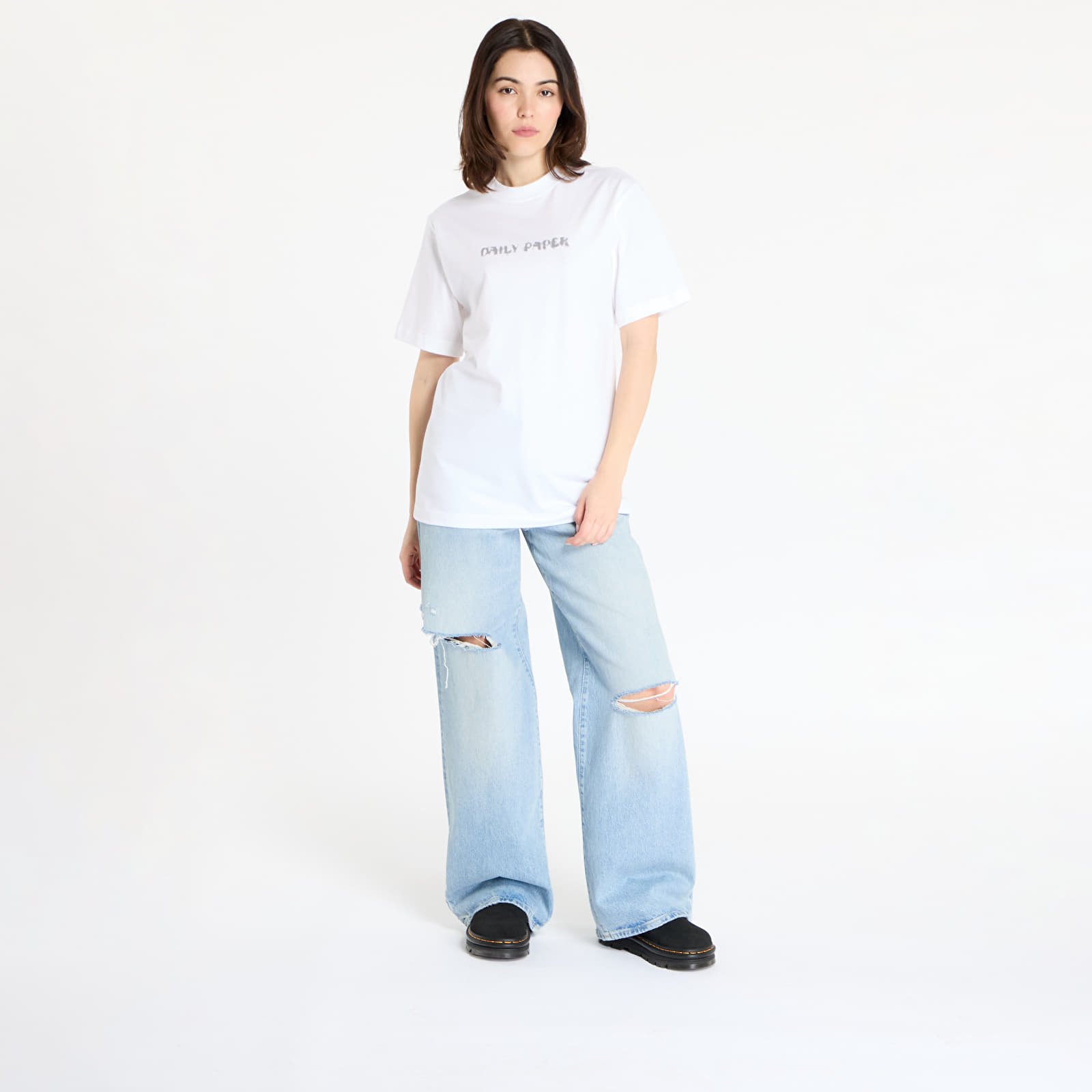 Camisetas hombre Daily Paper Shield Focus T-Shirt UNISEX White