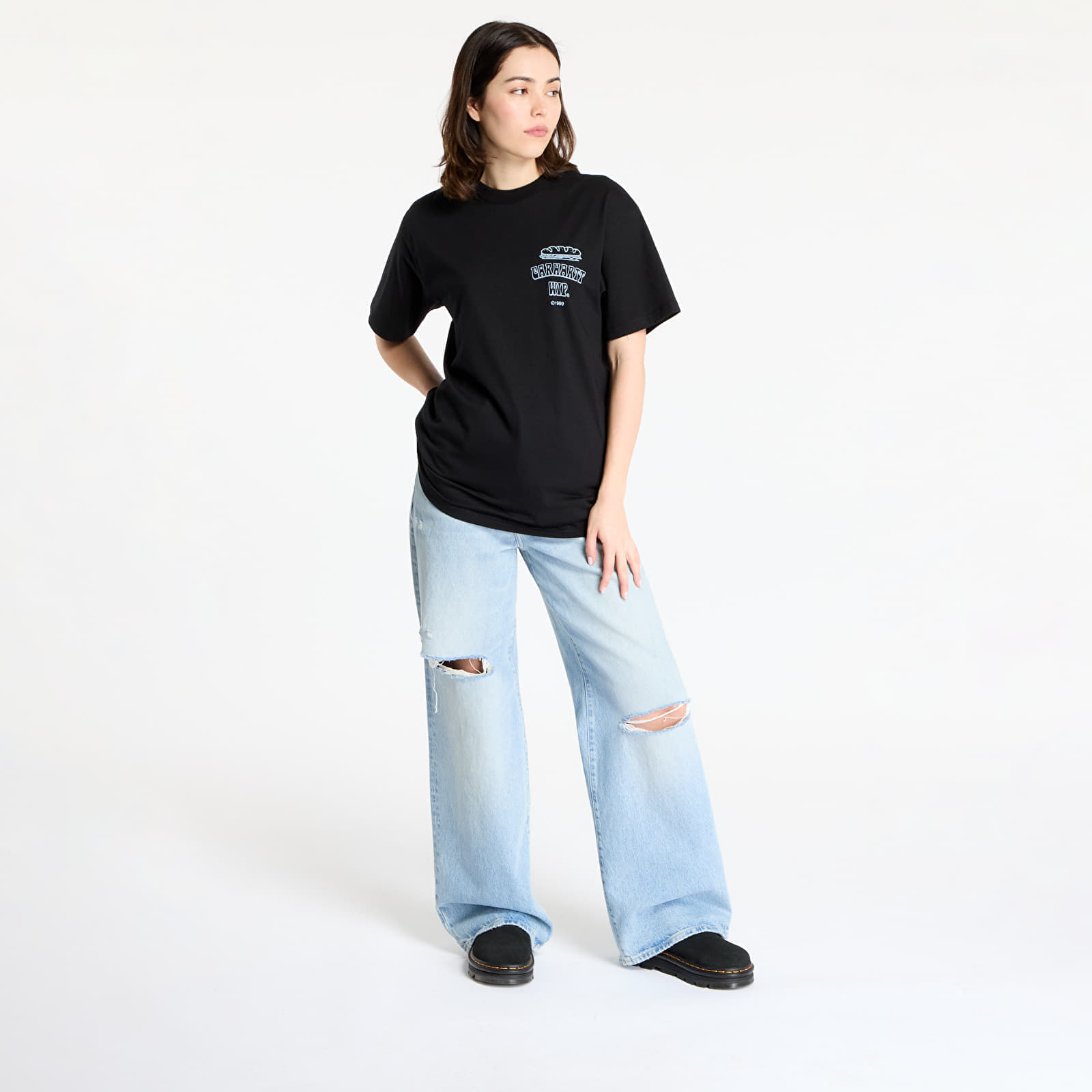 T-shirt Carhartt WIP Short Sleeve Sandwich T-Shirt UNISEX Black XS