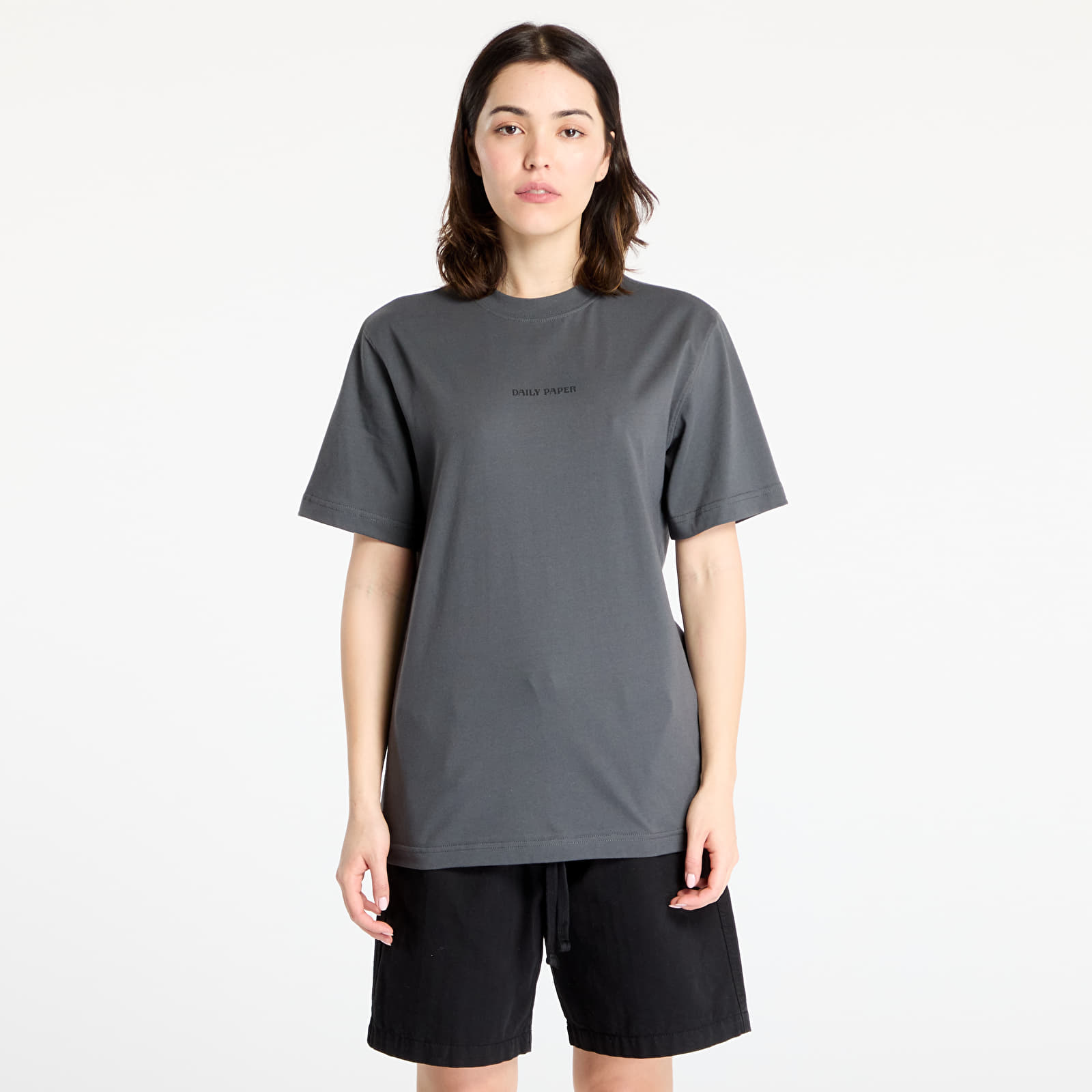 Camisetas hombre Daily Paper Tin Lid T-Shirt UNISEX Black Oyster