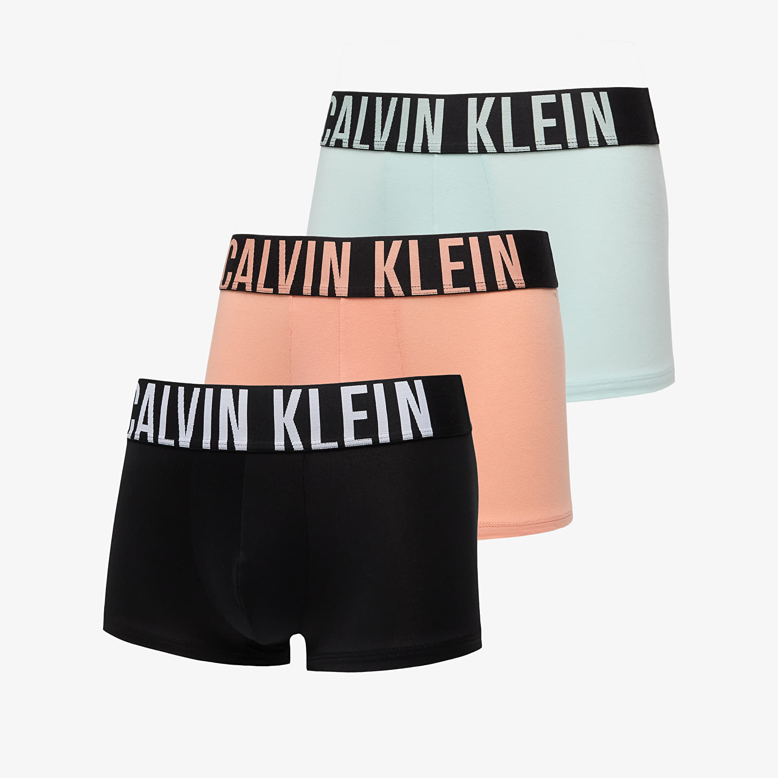 Boxers para hombre Calvin Klein Intense Power Cotton Stretch Trunk 3-Pack Papaya Punch/ Black/ Moonlight Jade