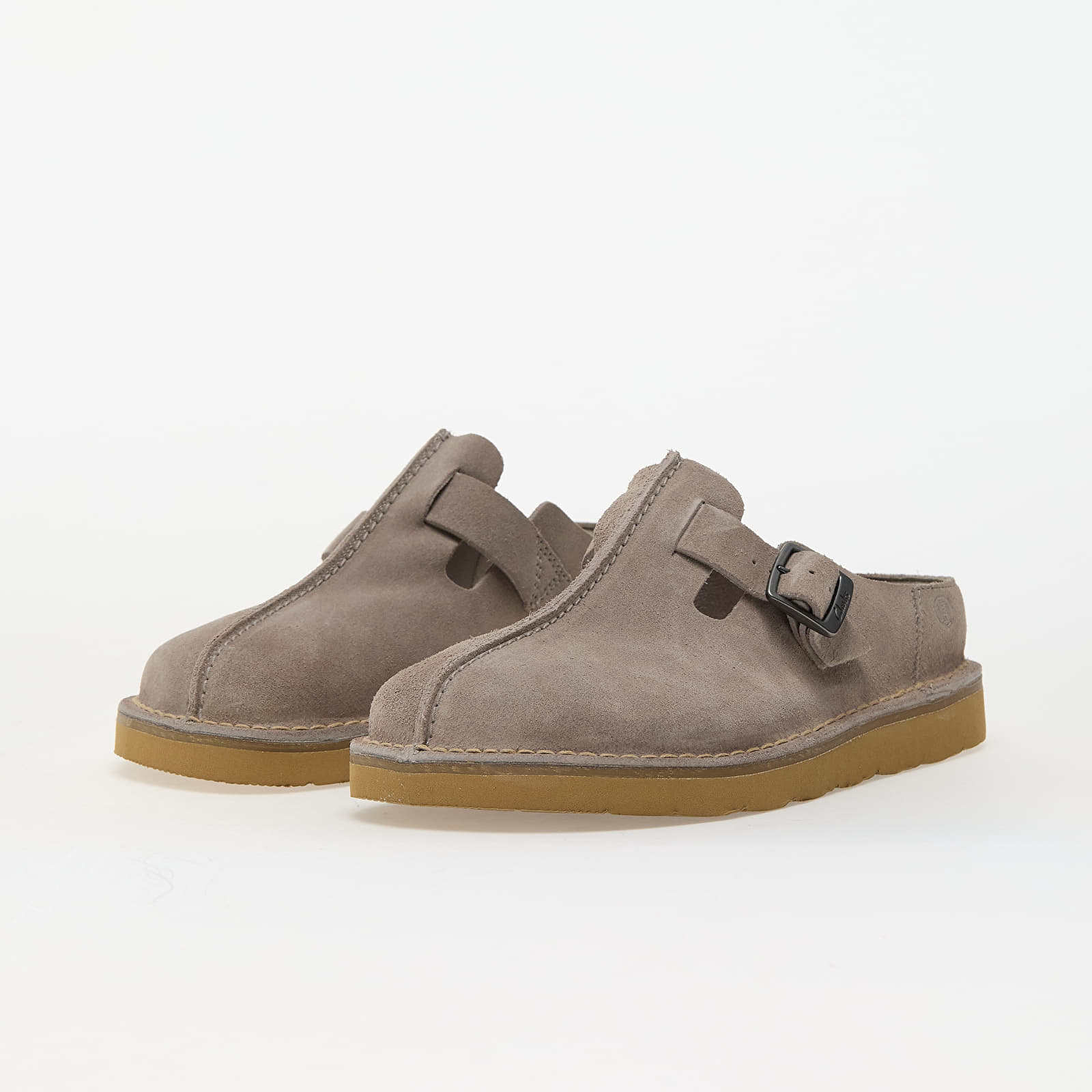 Men's sneakers and shoes Clarks Originals Solsbury Mule Grey Suede