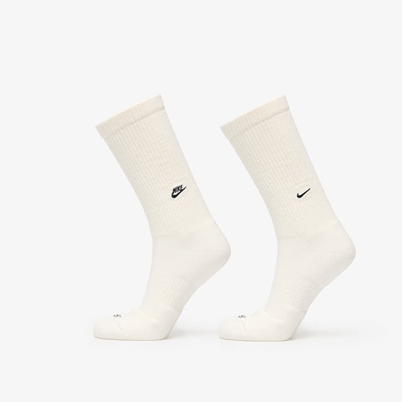 Nike Everyday Cushioned Crew Socks 2-Pack Sail/ Black