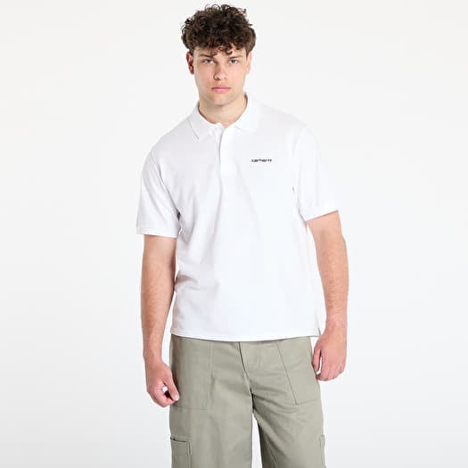 T-shirt Carhartt WIP S/S Carhartt Script Polo UNISEX White/ Black