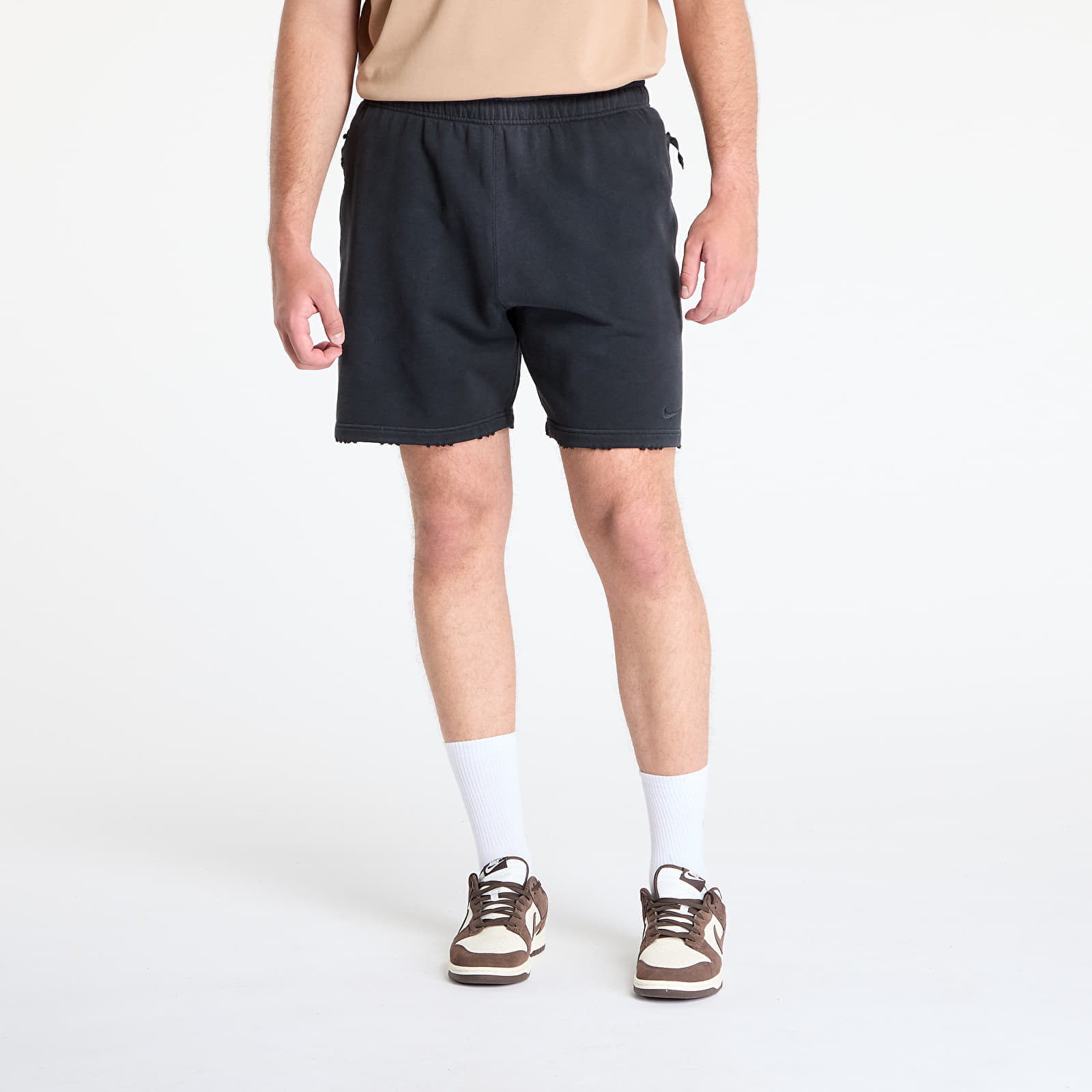Shorts Nike Solo Swoosh Men's French Terry Shorts Black/ Black S