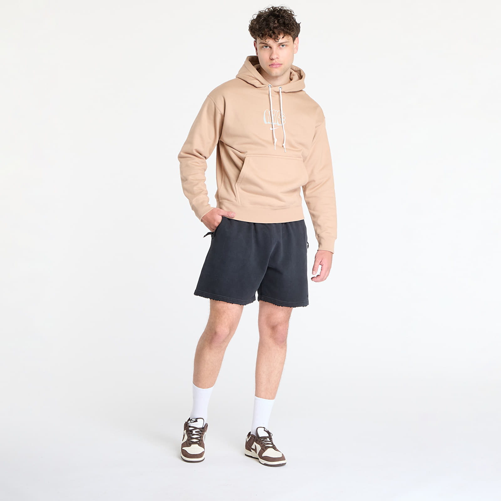 Felpe da uomo Nike Solo Swoosh Men's Fleece Hoodie Hemp