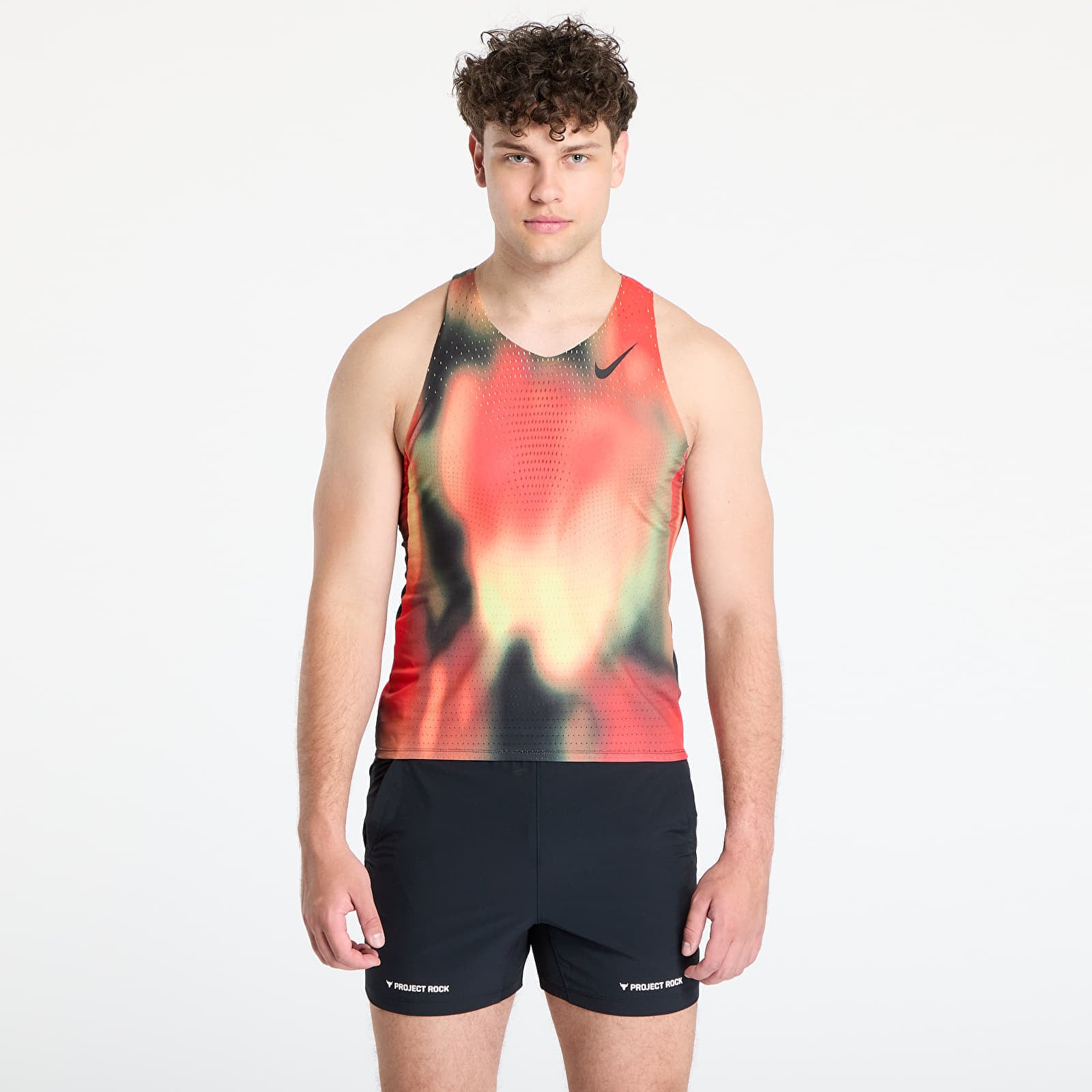 Nike AeroSwift Elite Entry Men's Dri-FIT ADV Running Tank Top Lt Lemon Twist/ Lt Crimson/ Black/ Black S