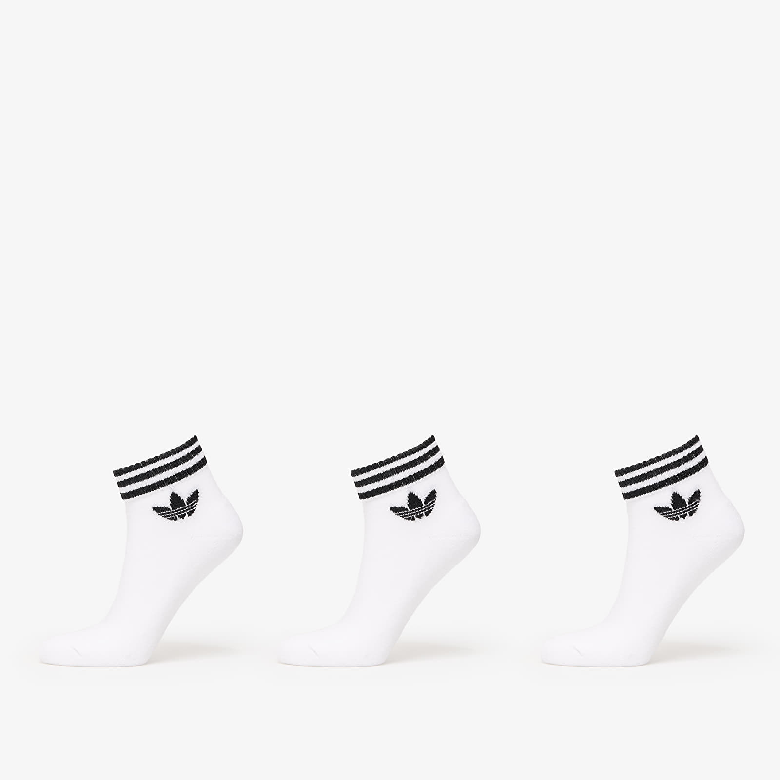 Herensokken adidas 3-Stripes Ankle Socks 3-Pack White