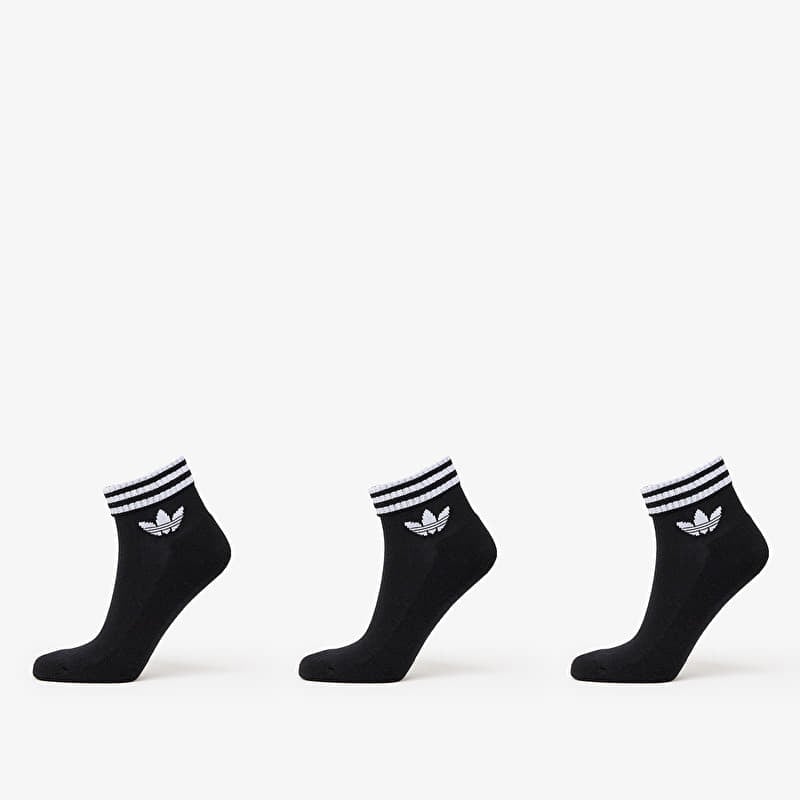 adidas 3-Stripes Ankle Socks 3-Pack Black