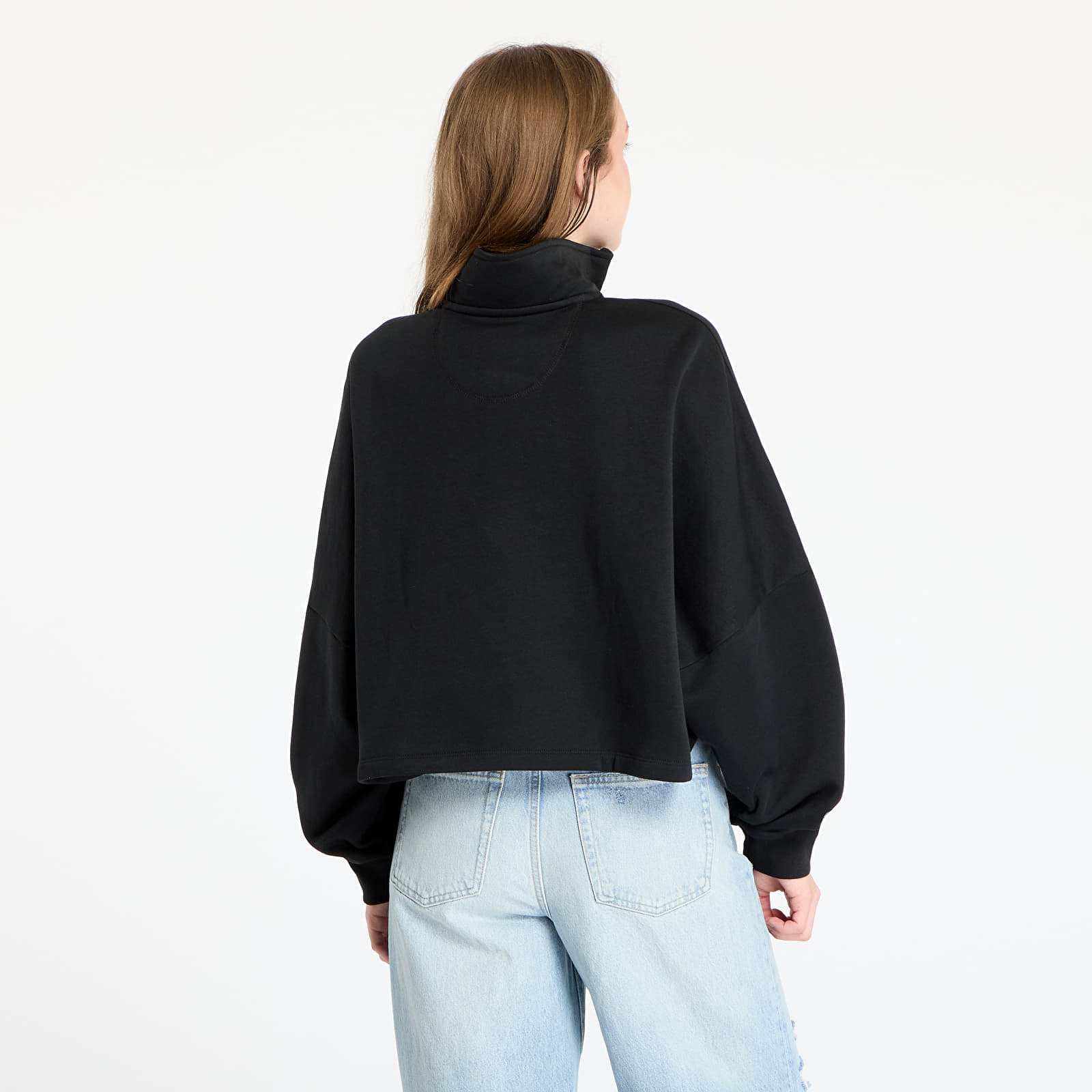 Sudaderas de mujer adidas Essentials 1/2 Zip Fleece Sweatshirt Black