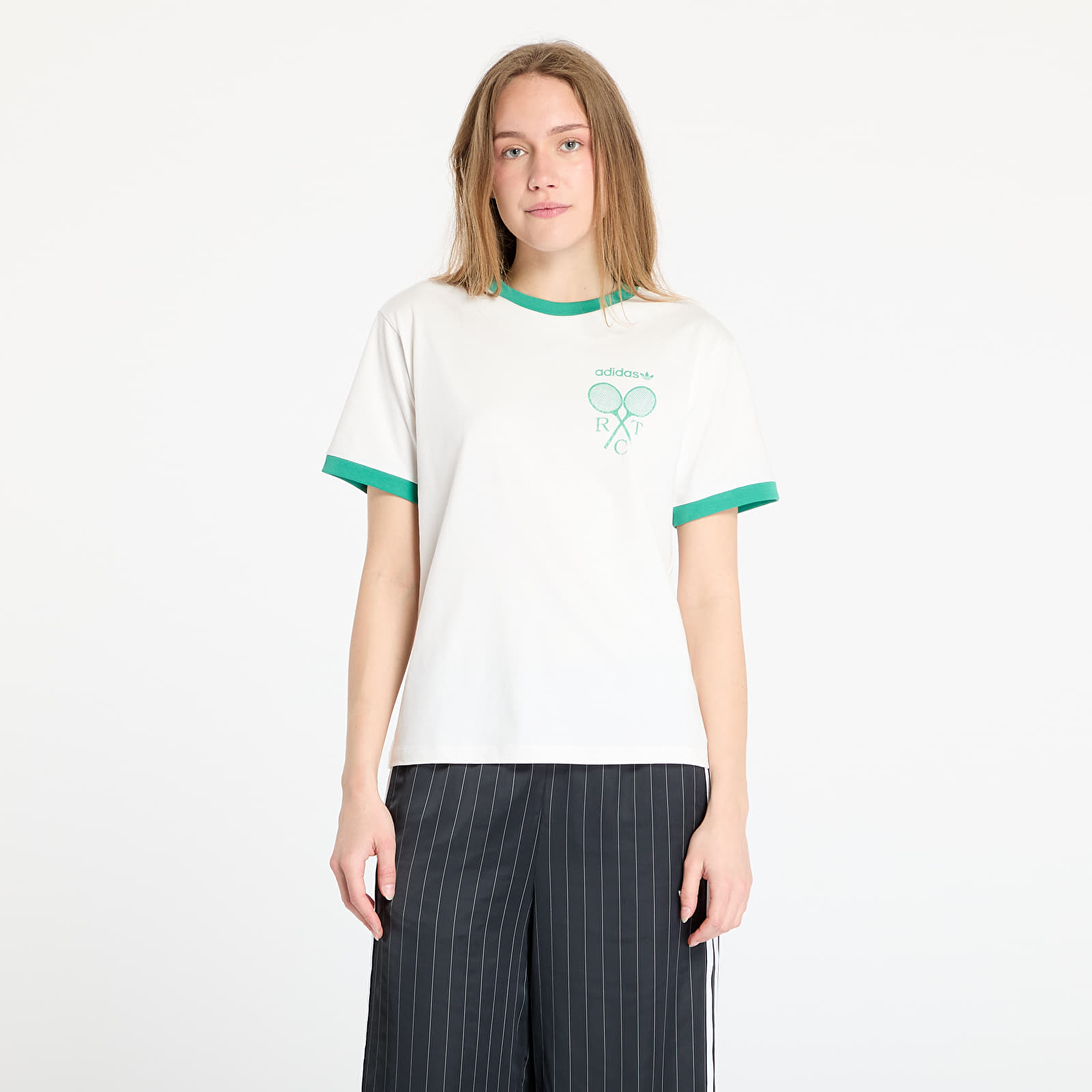 Camisetas de mujer adidas Retro Tennis Regular T-Shirt Cloud White