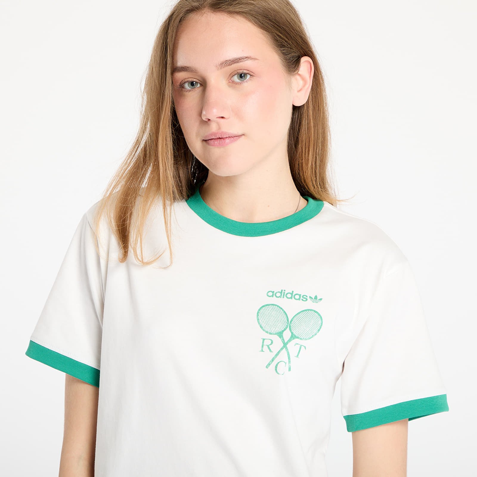 Camisetas de mujer adidas Retro Tennis Regular T-Shirt Cloud White