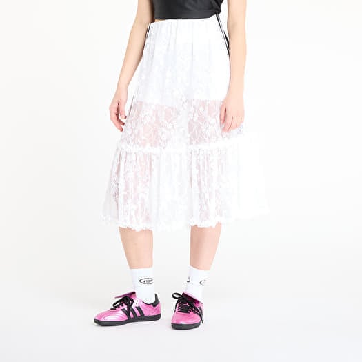 Rok adidas Originals Lace Skirt White