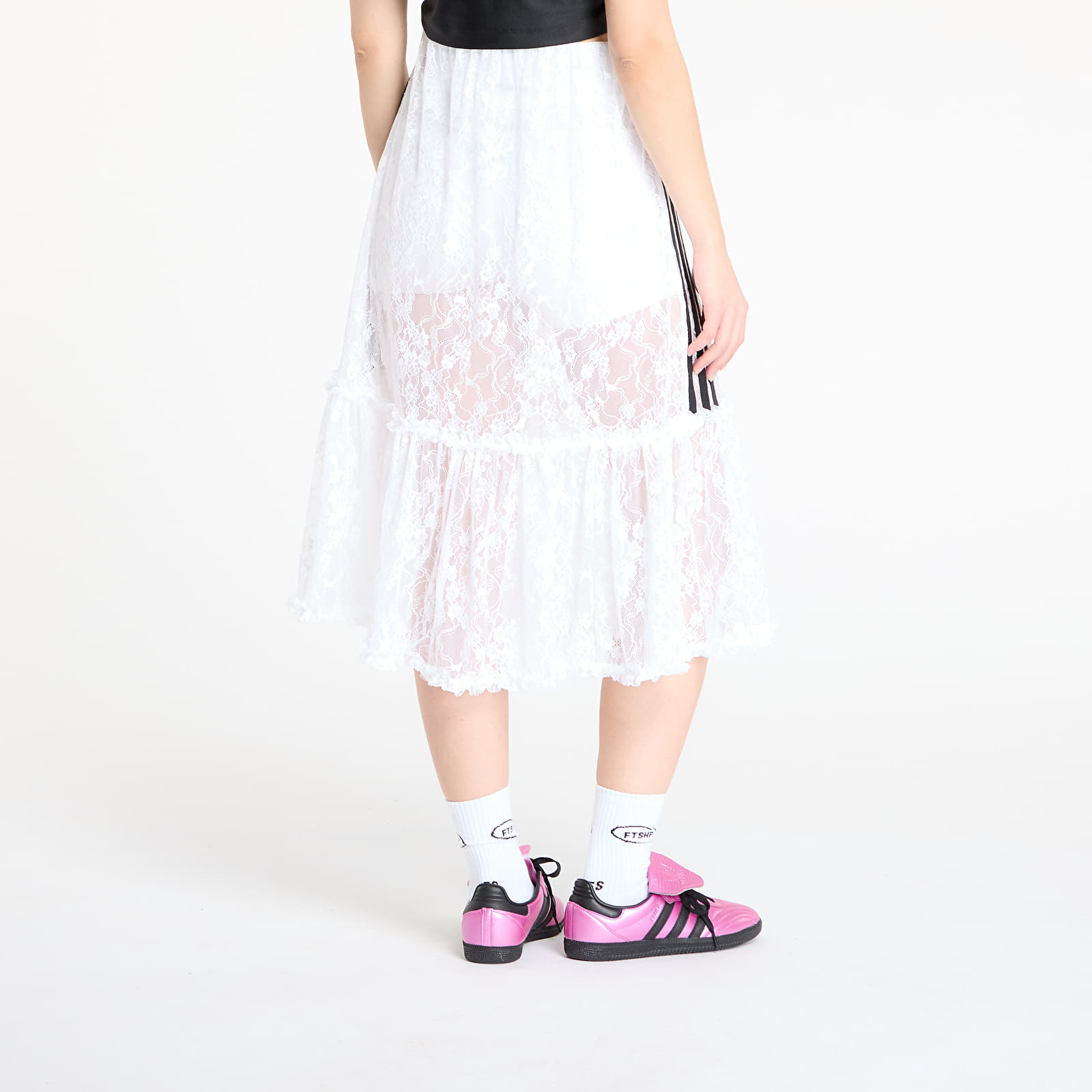 Ženske suknje adidas Originals Lace Skirt White
