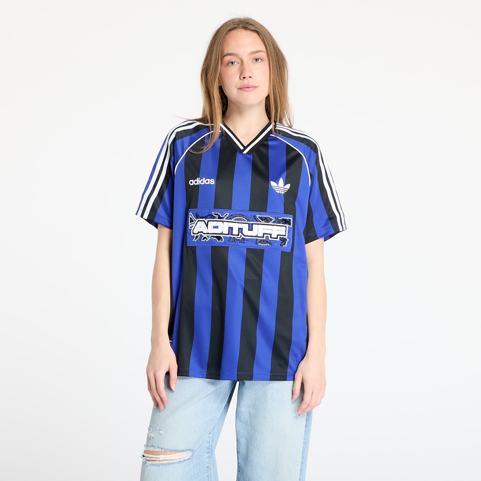 Jersey adidas Originals Beads Jersey Semi Lucid Blue/ Black M