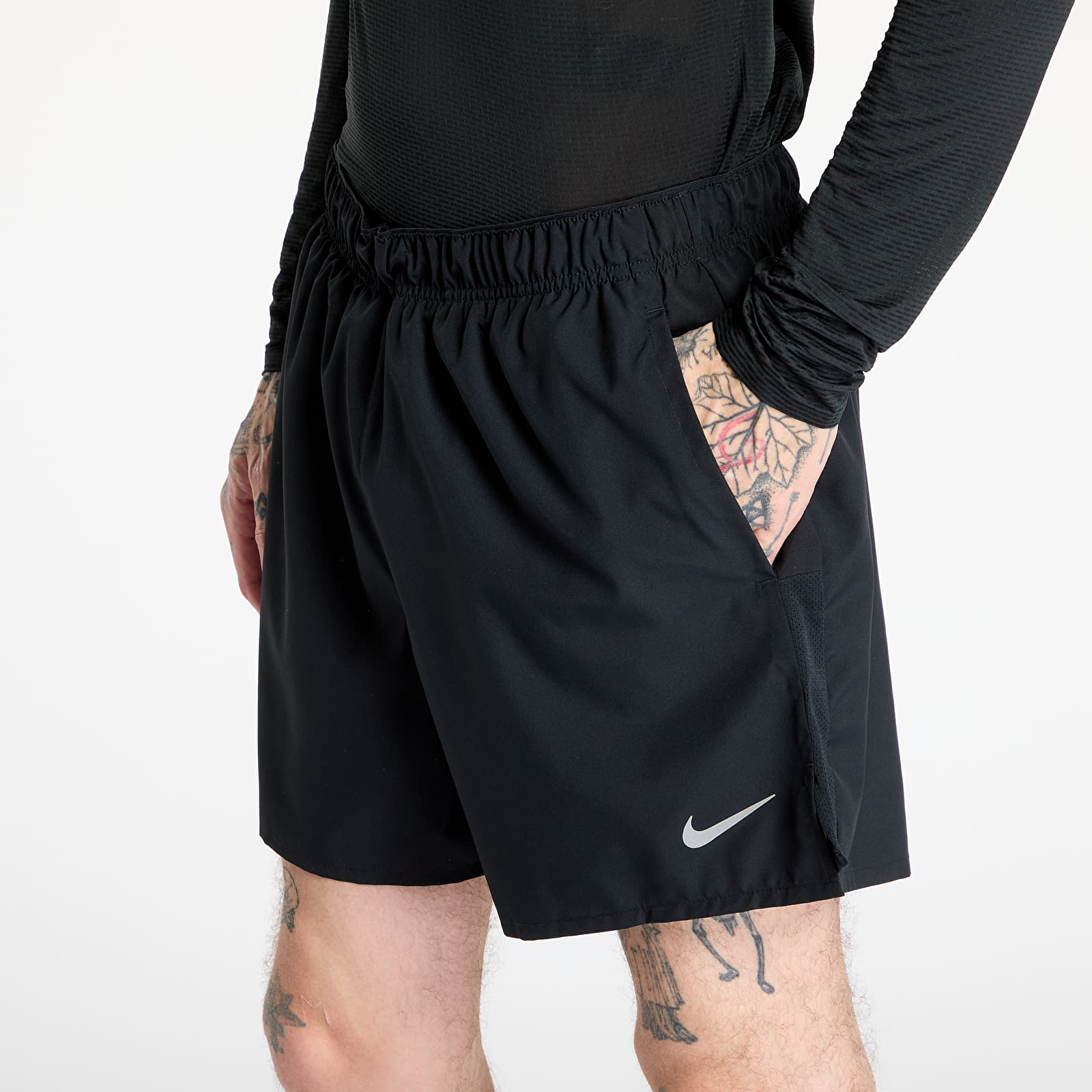 Pantalones cortos para hombre Nike Challenger Men's Dri-FIT 5" Brief-Lined Running Shorts Black/ Black/ Black/ Reflective Silv