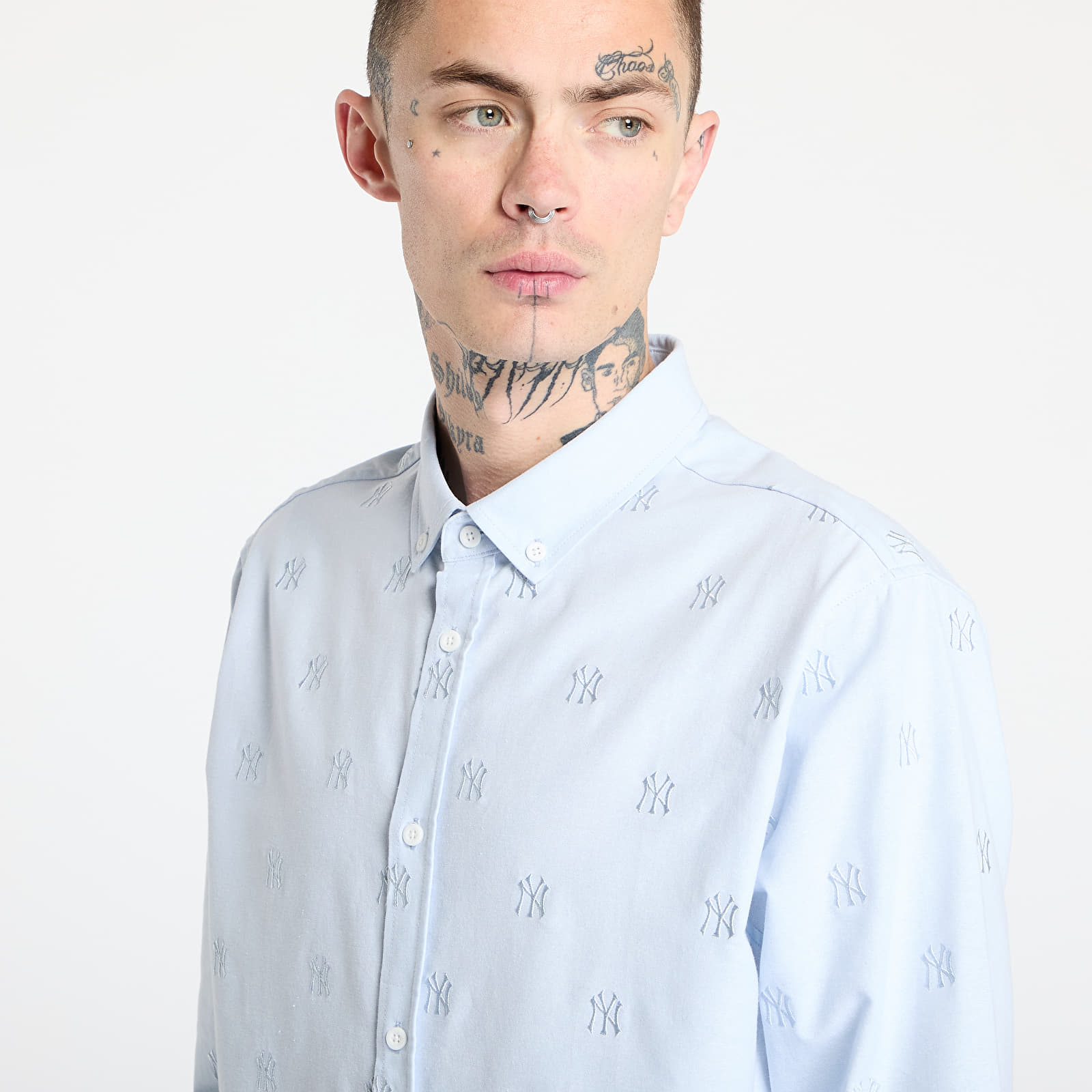 Camisas para hombre New Era New York Yankees Monogram Overshirt UNISEX Pab