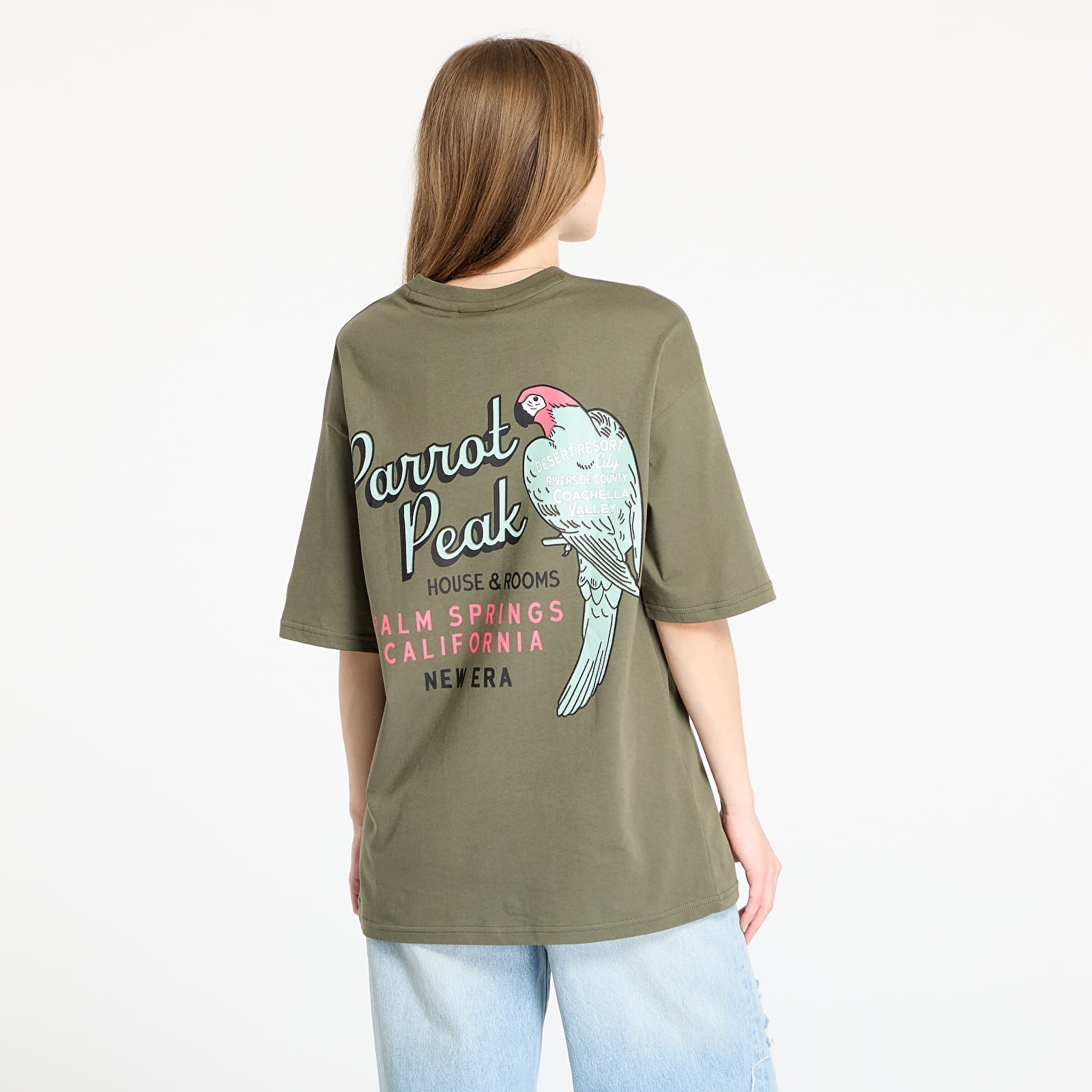 Camisetas hombre New Era Animal Graphic Oversized Tee UNISEX New Olive