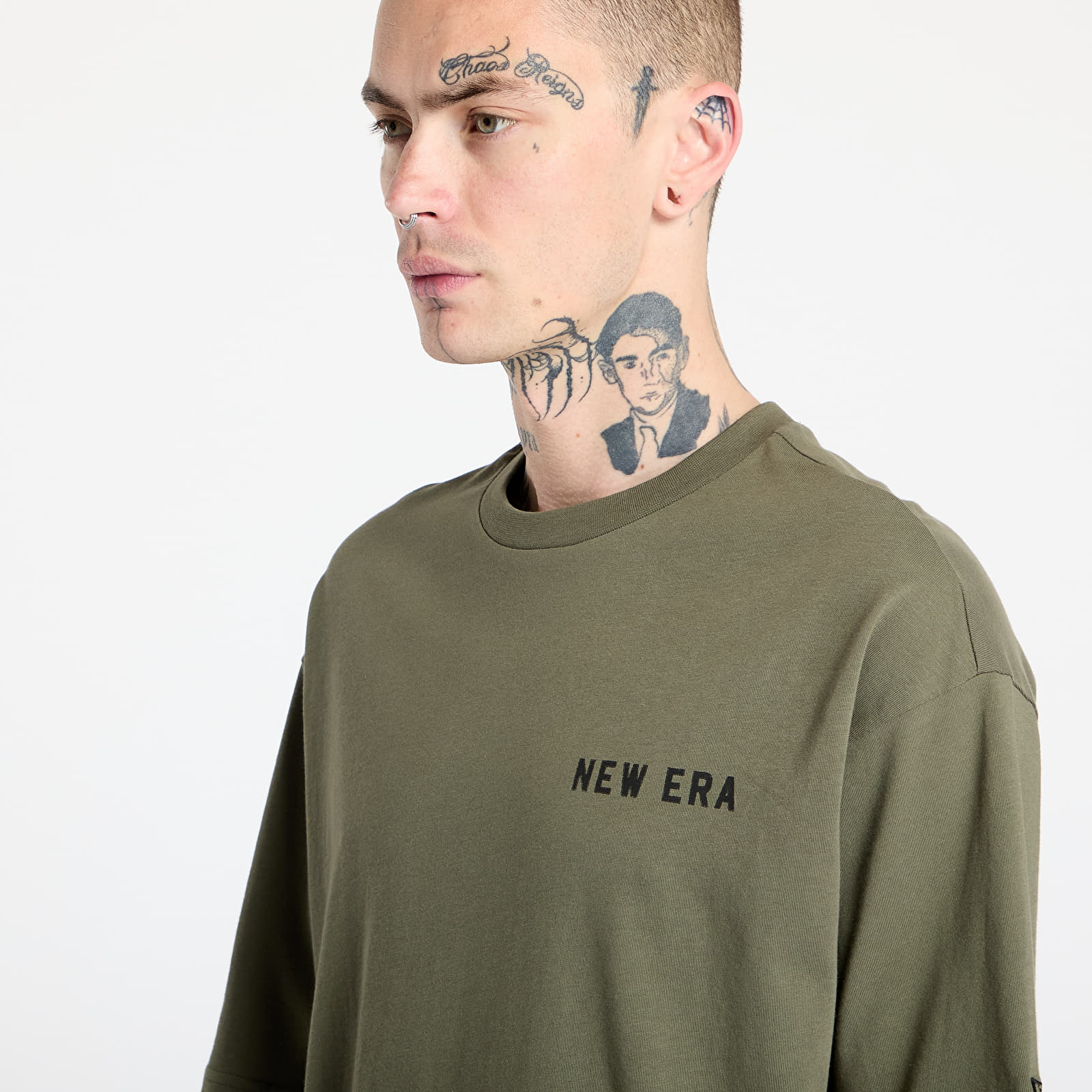 Camisetas hombre New Era Animal Graphic Oversized Tee UNISEX New Olive