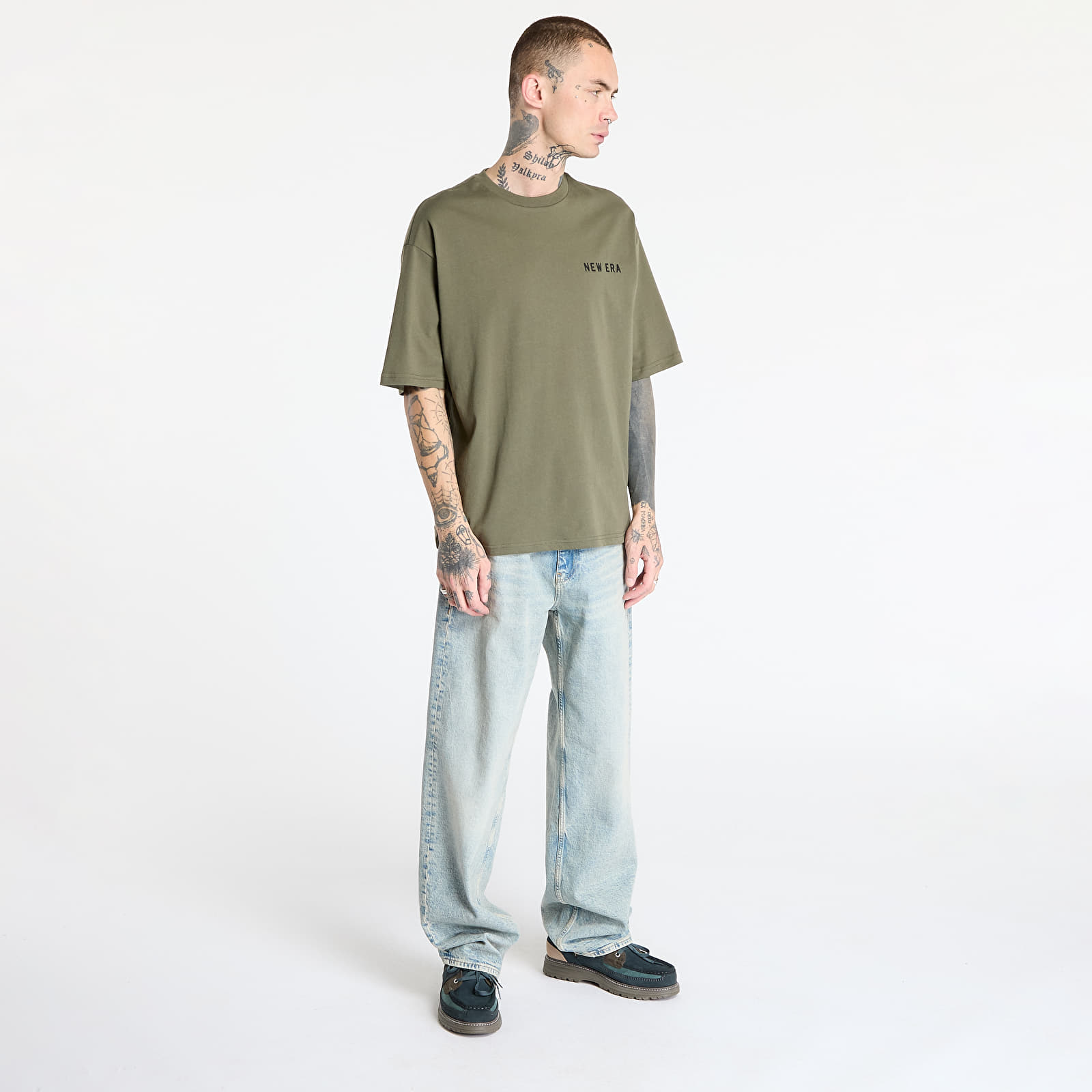 Camisetas hombre New Era Animal Graphic Oversized Tee UNISEX New Olive