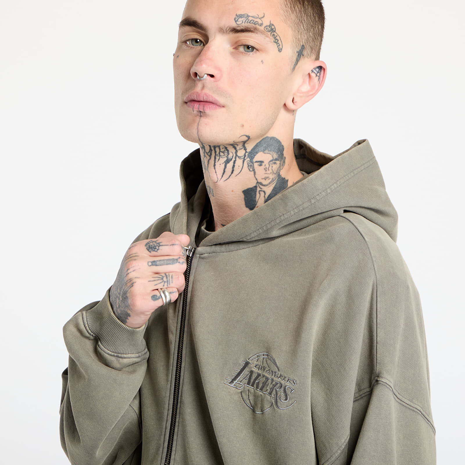 Men's sweatshirts New Era Los Angeles Lakers Washed Full Zip UNISEX Ahg