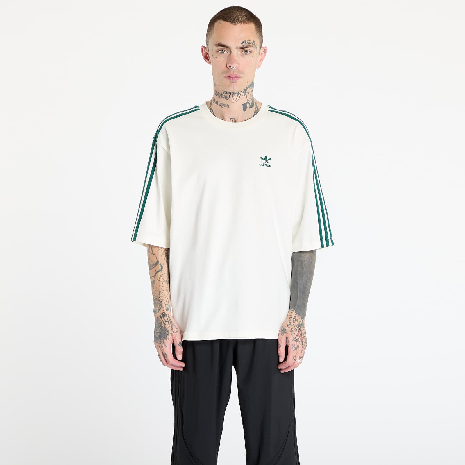 T-shirt adidas Adicolor Oversized T-Shirt Off White/ Collegiate Green XXL