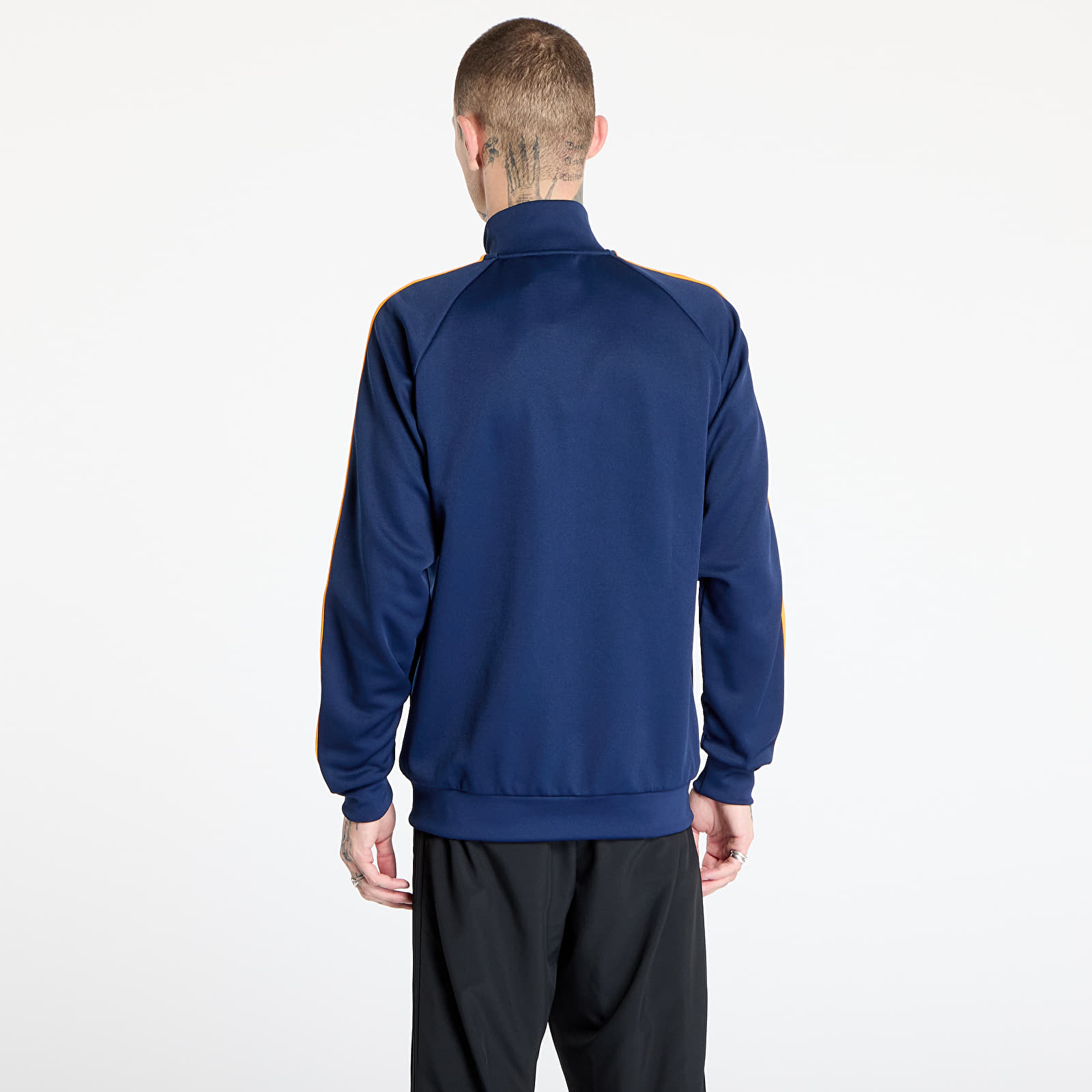 Hanorace pentru bărbați adidas The First Track Top Night Indigo/ Crew Orange
