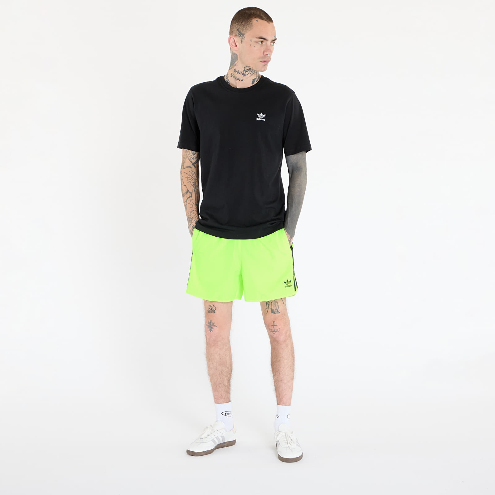 Korte broeken adidas Adicolor Classics Sprinter Shorts Signal Green/ Black
