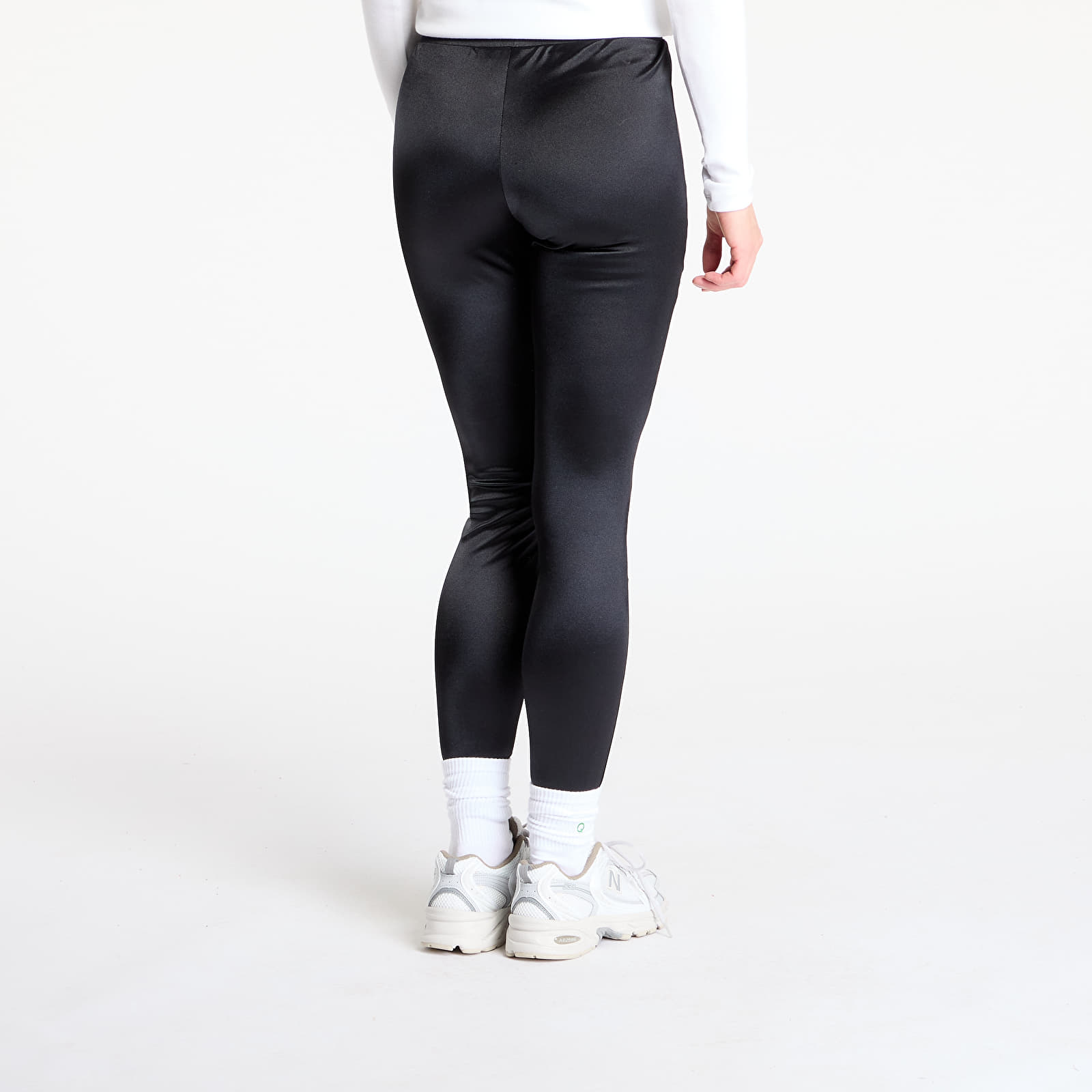 Säärised Urban Classics Ladies Shiny Tech Mesh Leggings Black