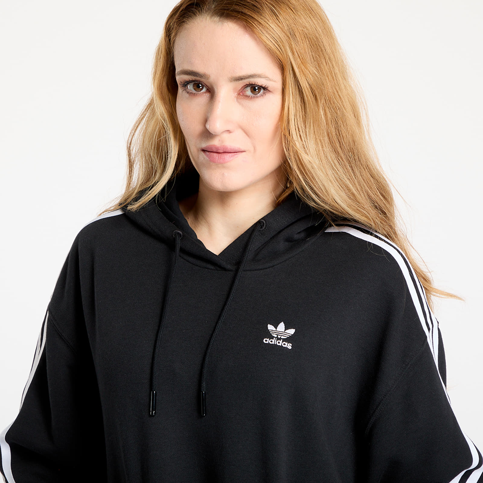 Dukserice adidas 3 Stripes Hoodie Os Black