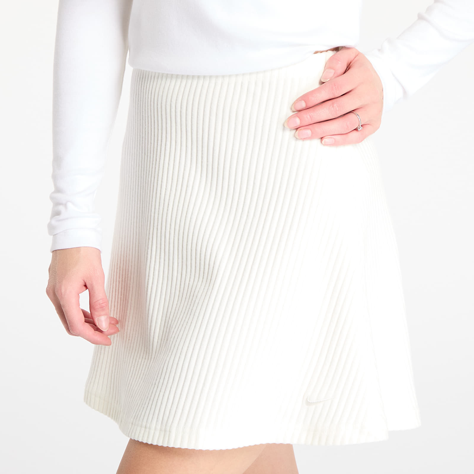 Faldas Nike Sportswear Chill Knit Women's Ribbed Mini Skirt Sail/ Sail