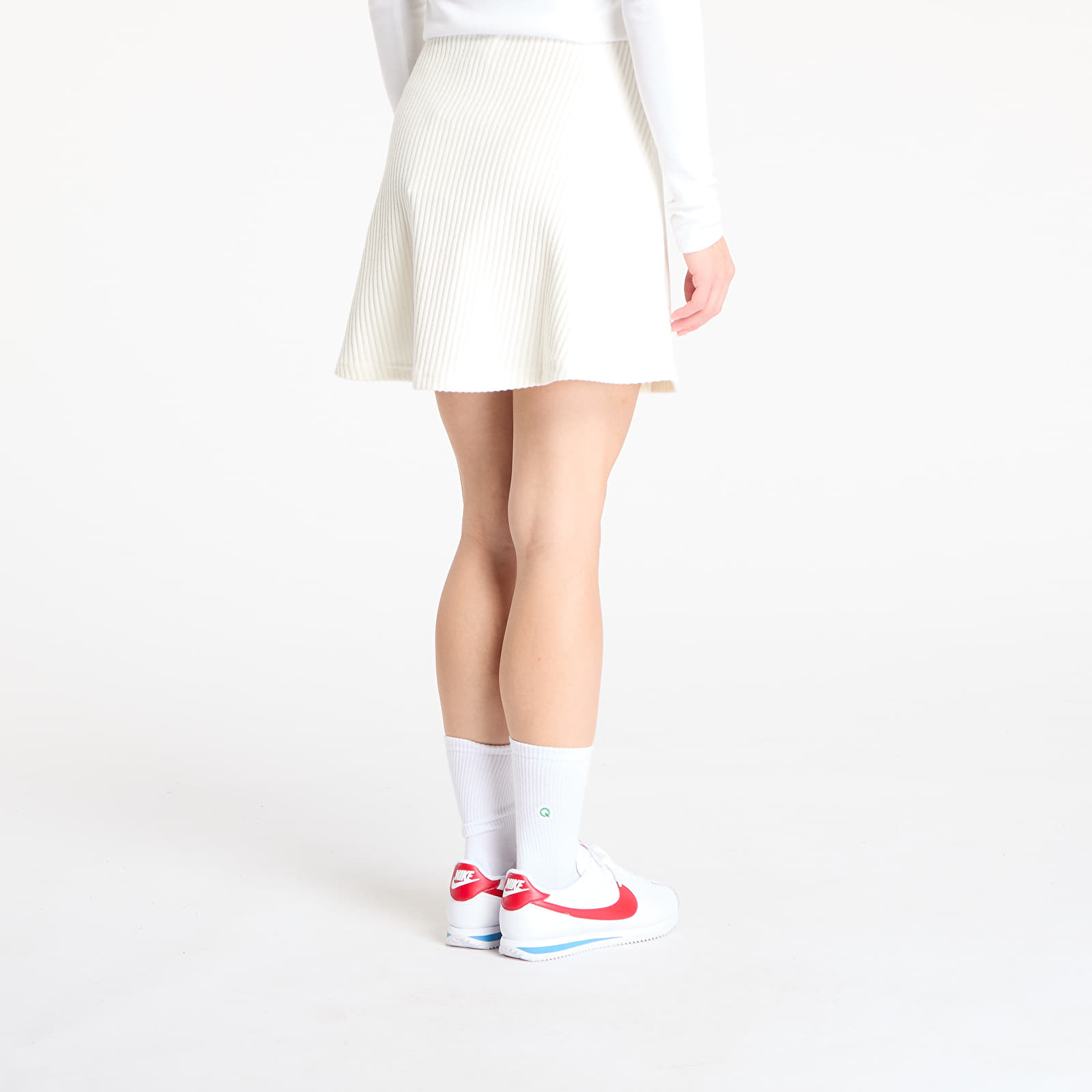 Faldas Nike Sportswear Chill Knit Women's Ribbed Mini Skirt Sail/ Sail