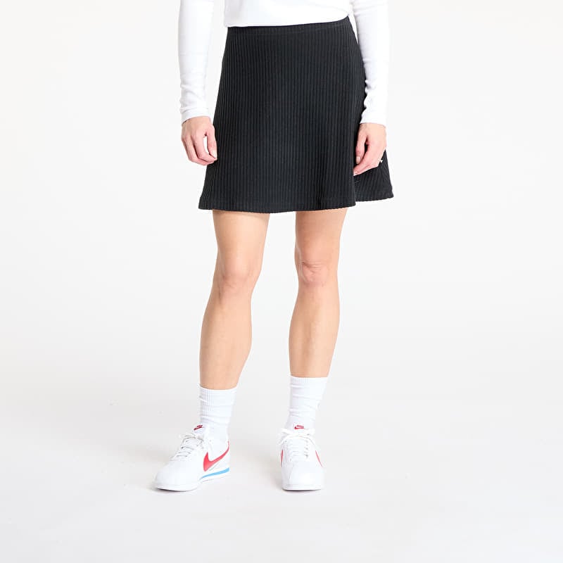Skjørt Nike Sportswear Chill Knit Women's Ribbed Mini Skirt Black/ Black
