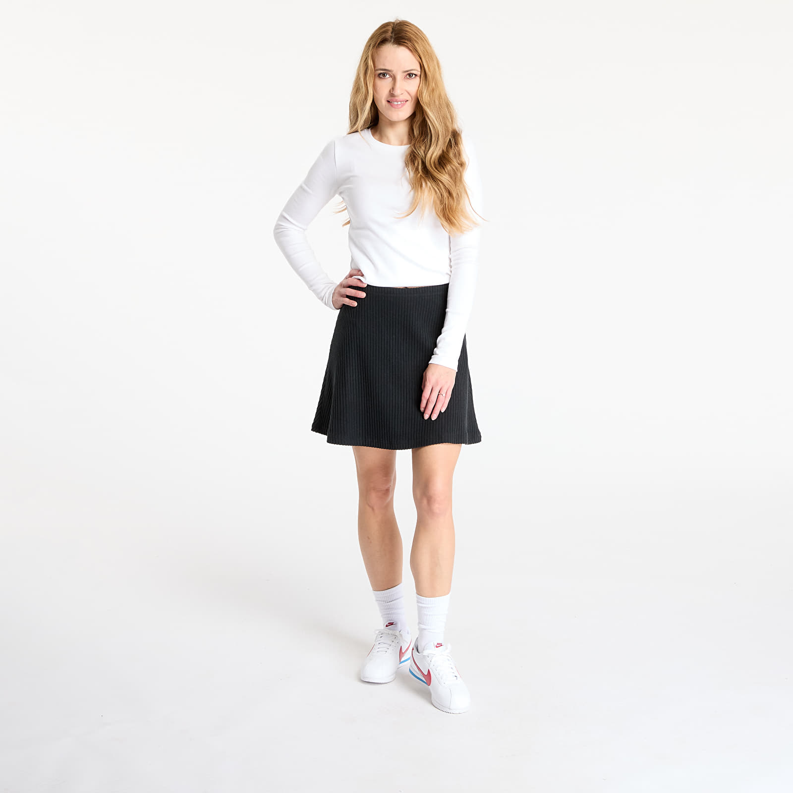 Seelikud Nike Sportswear Chill Knit Women's Ribbed Mini Skirt Black/ Black