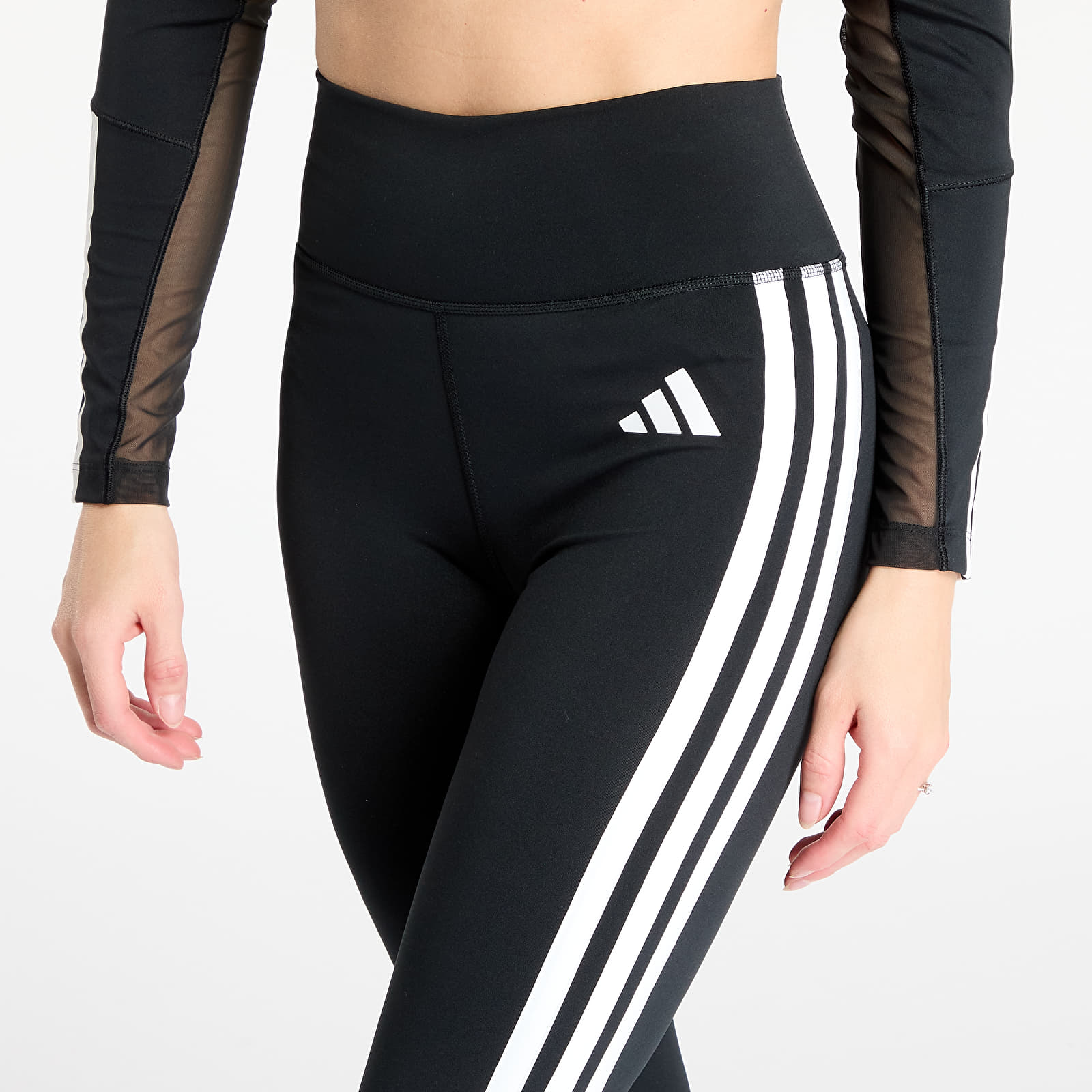 Leggins adidas Optime Essentials 3-Stripes Flared Leggings Black/ White