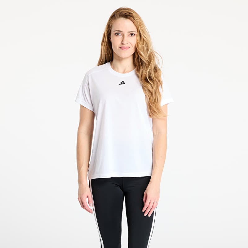 adidas AEROREADY Train Essentials Minimal Branding Crewneck T-Shirt White/ Crystal White/ Crystal White