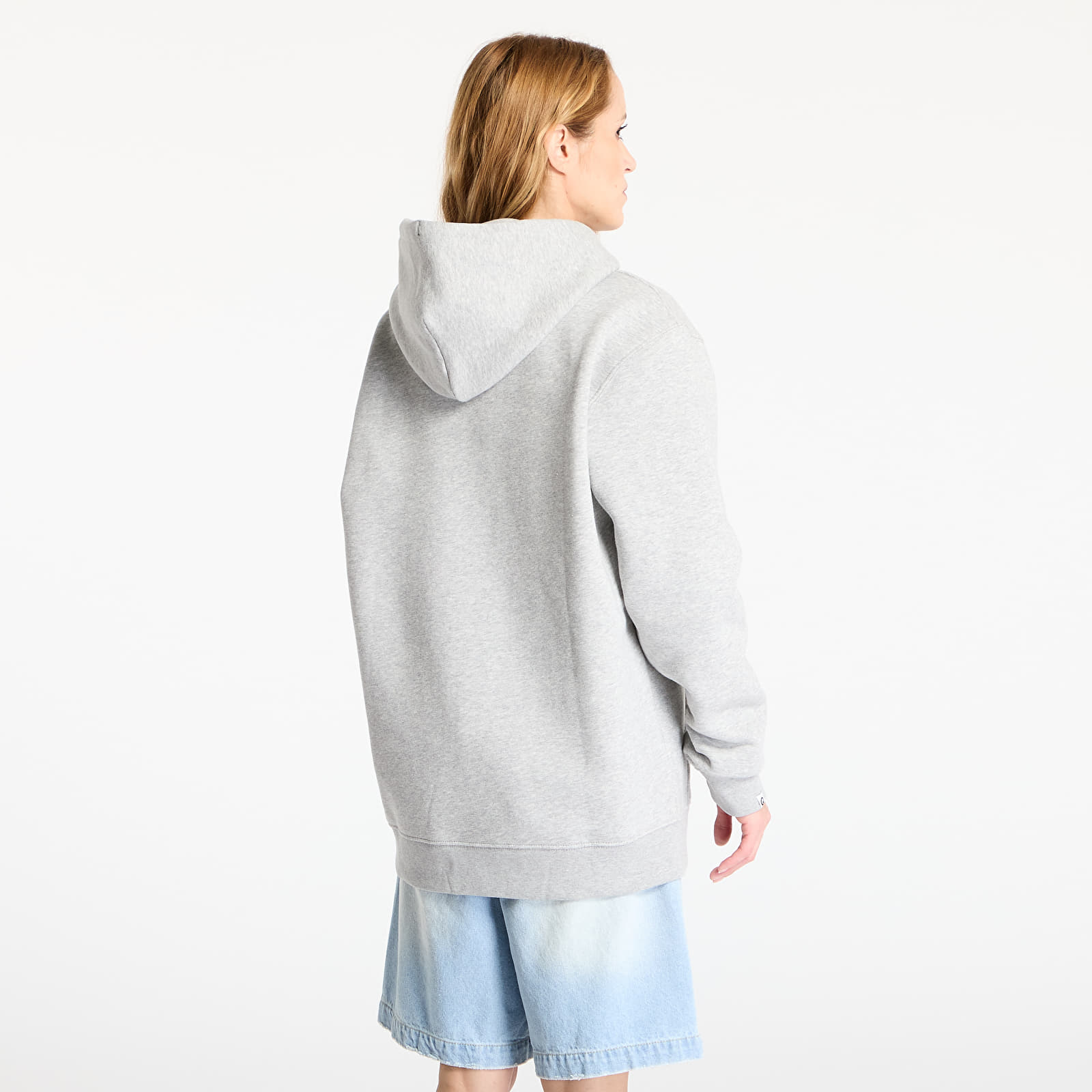 Dukserice Queens Basic Hoodie melange šedá