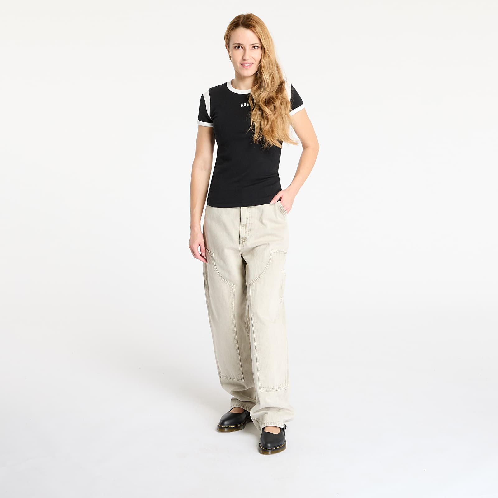 Pantalones Carhartt WIP W' Brandon Double Knee Pant Opuntia Chalk Wash